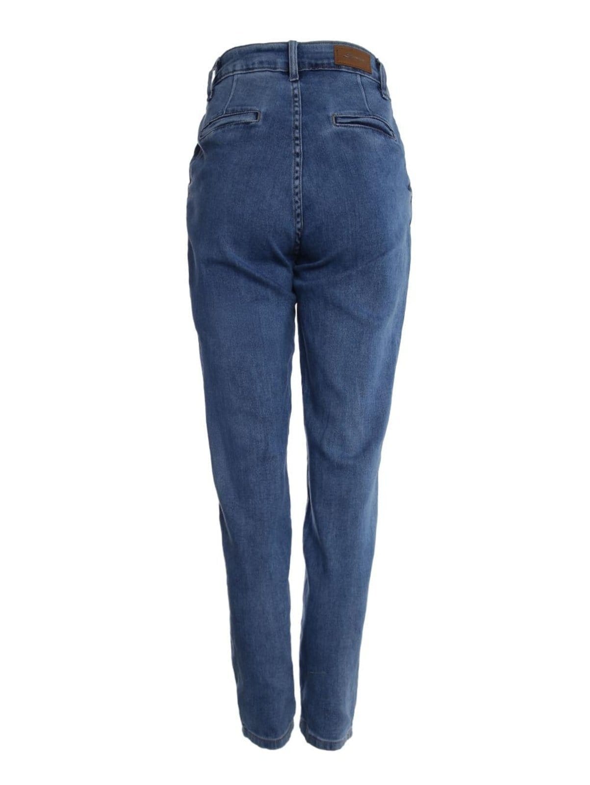 Vista 2 Calça Jeans Mom Sawary Feminina Sawary azul