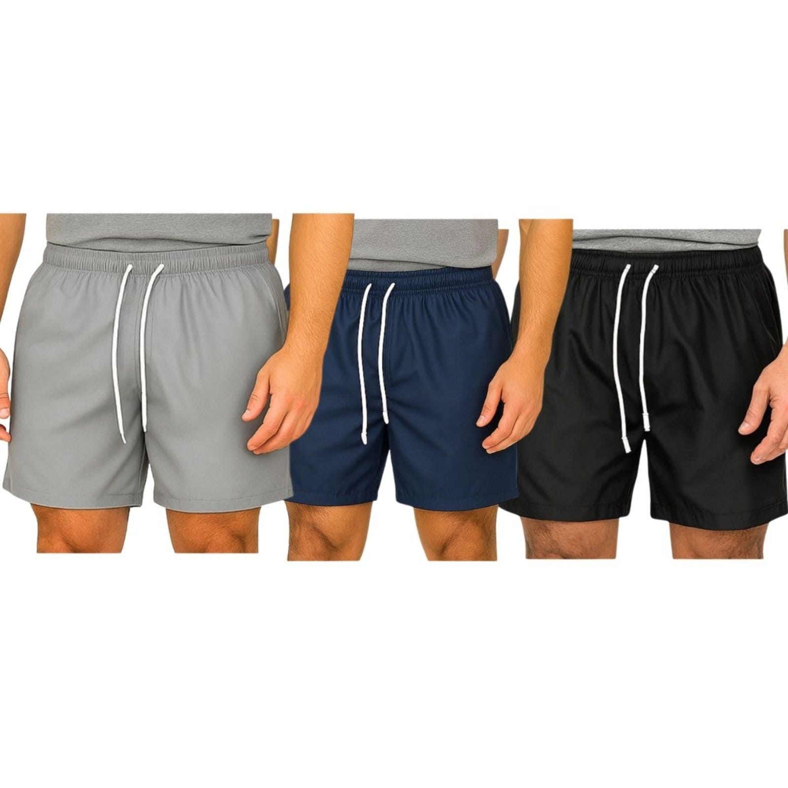 Kit 3 Bermudas Tactel Masculina FMF Esportiva Academia Praia Casual