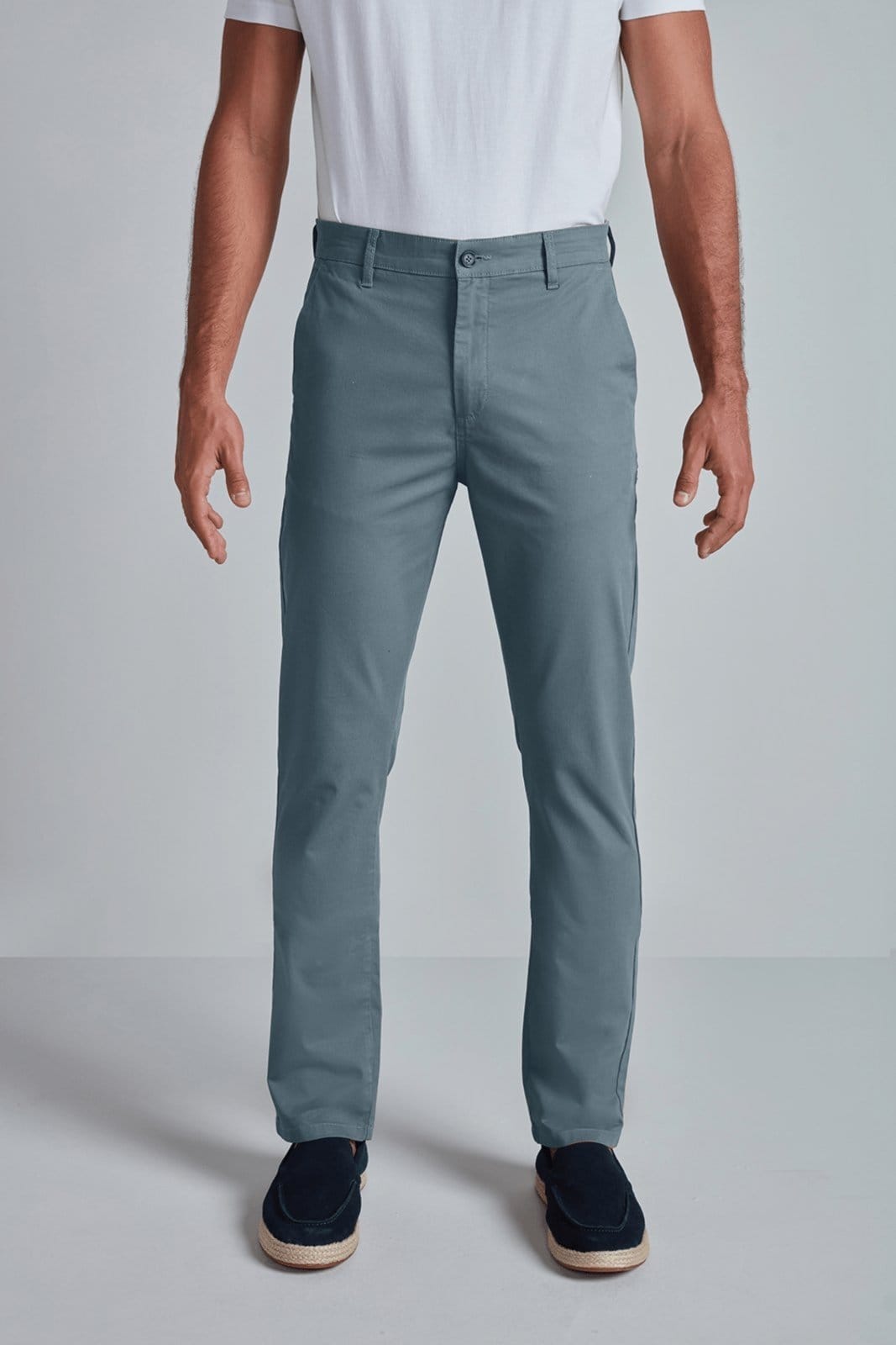 HIGHSTIL Calça Chino Slim Fit Acinzentado