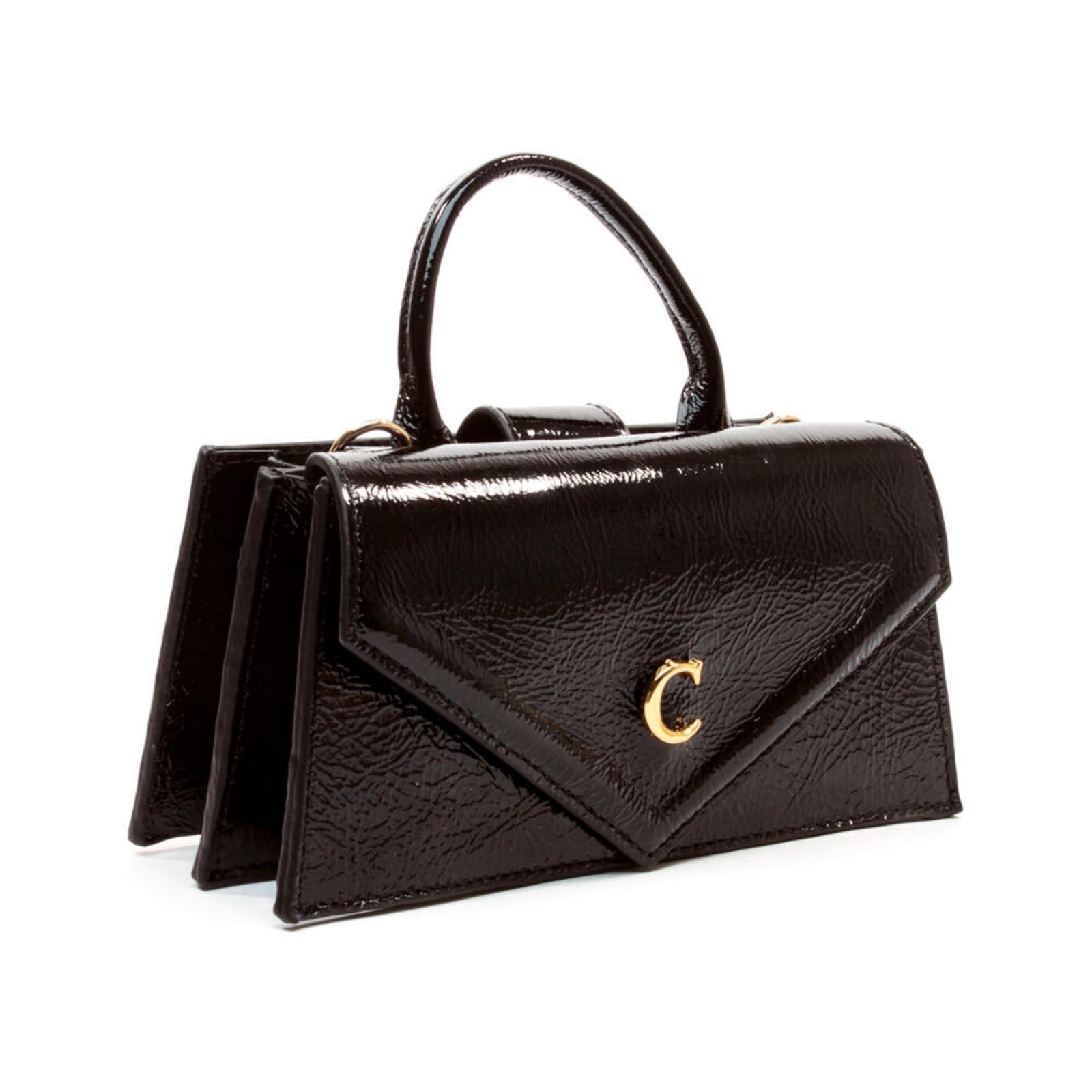 Vista 2 Bolsa Kim Couro Cecconello C2932-8 Cecconello preto