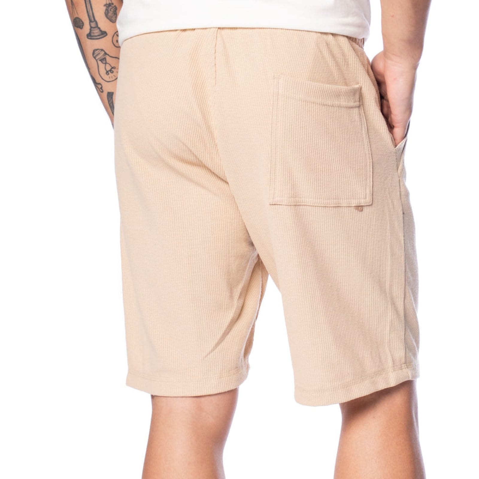 Vista 2 Bermuda Masculina Gangster Moletom Creme Gangster nude