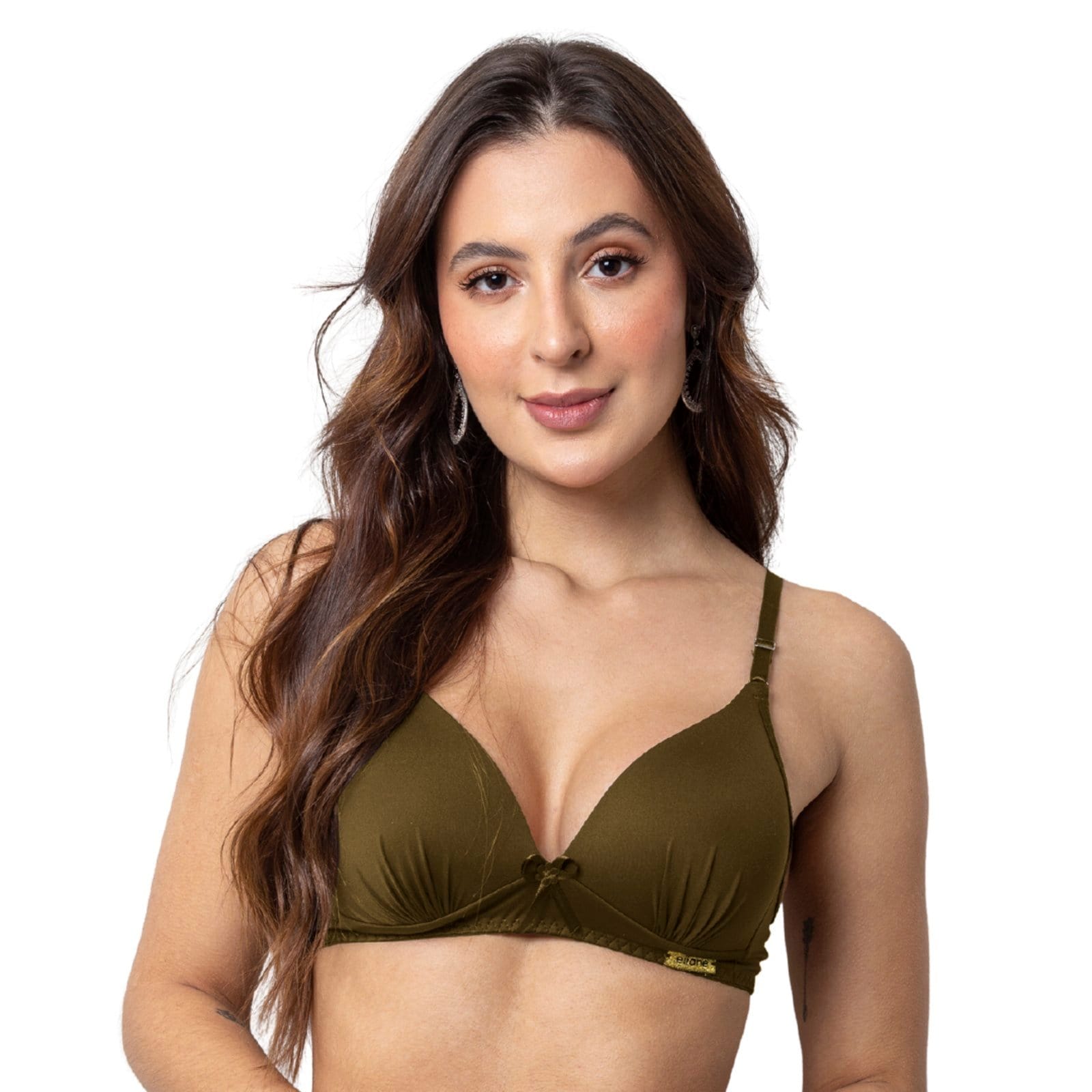 Sutiã Poliamida Gabi Lingerie Com Bojo Confort Básico Liso Reforçado