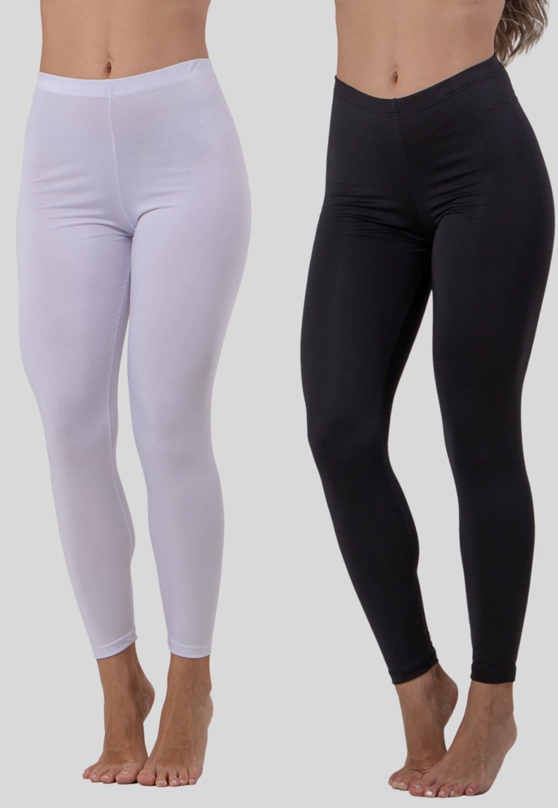 Vista principal Kit 2 Calça Anágua Segunda Pele e Diluxo branco/preto