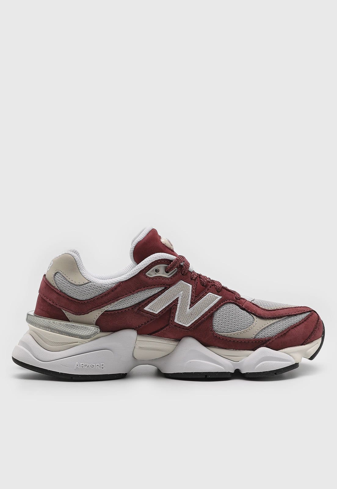 Vista 2 Tênis New Balance 9060 Bordô New Balance vinho