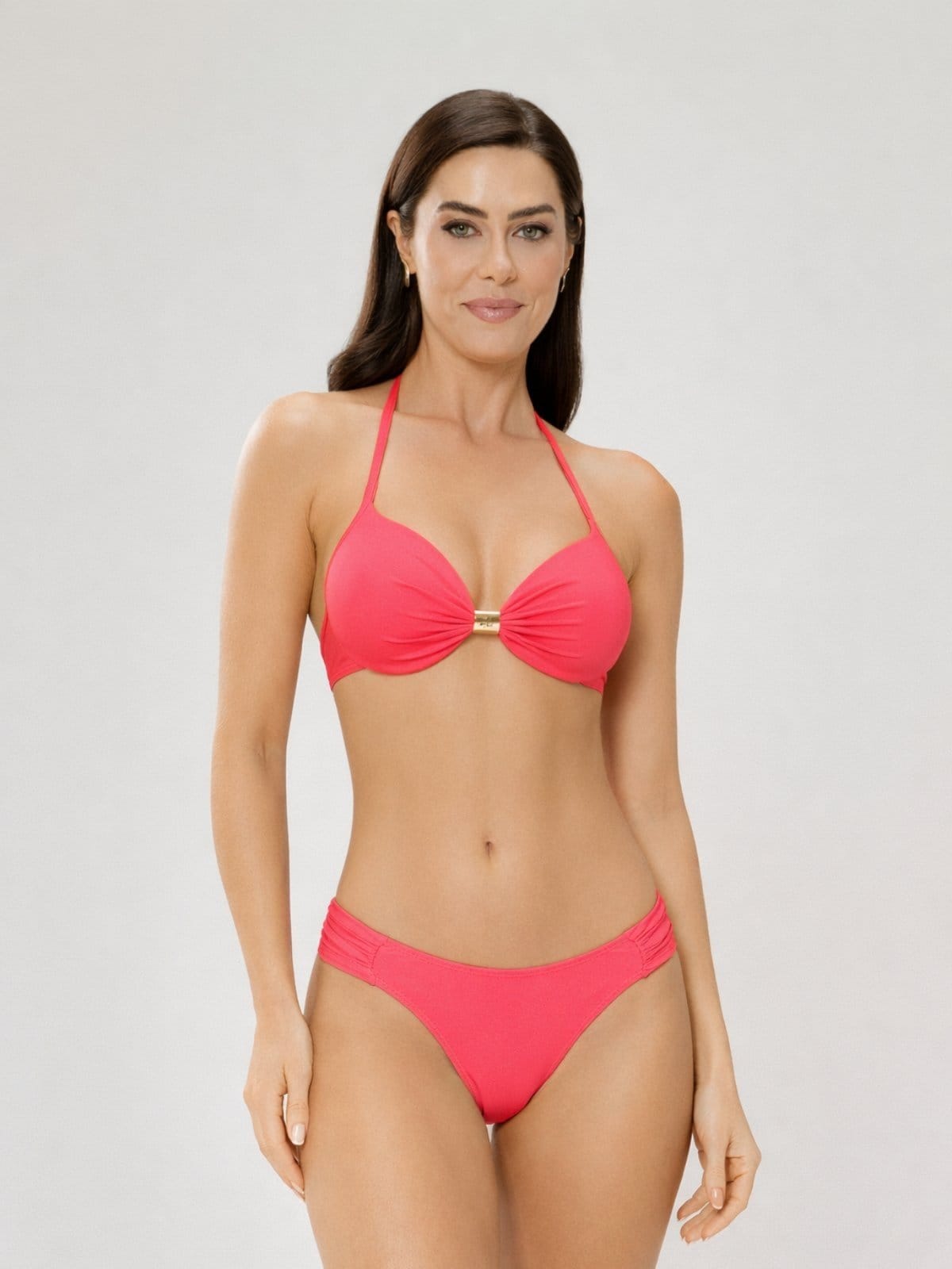 Vista principal Conjunto Biquíni M'lev Tradicional Pitaia M'Lev rosa