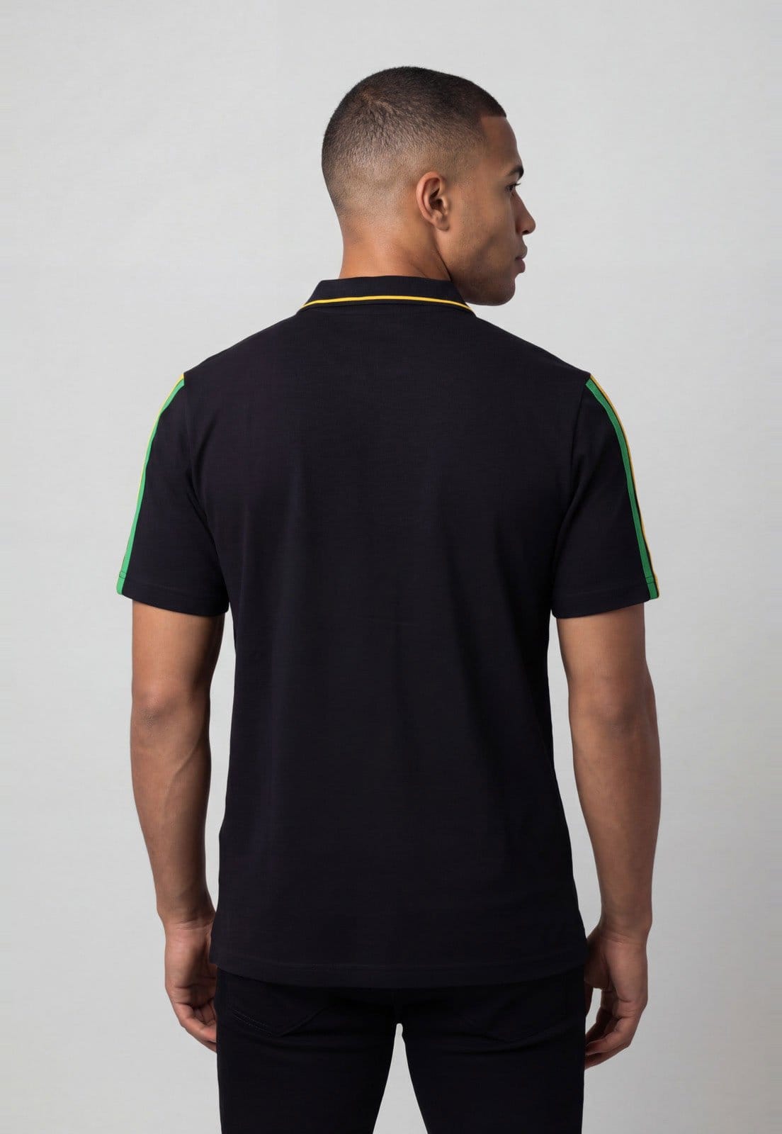 Vista 2 Camisa Polo Masculina adidas Performance Jamaica DNA Preta adidas performance preto