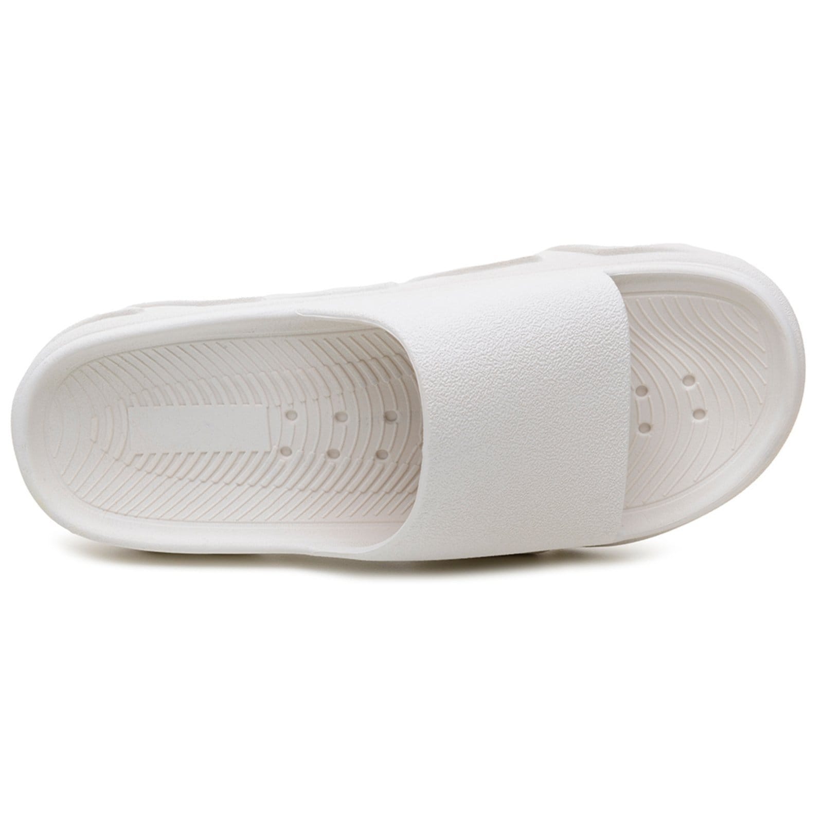 Vista 2 Chinelo Slide Masculino Nuvem Esportivo Conforto Anatômico Macio Ortopédico Ergonômico CARMELO SHOES branco