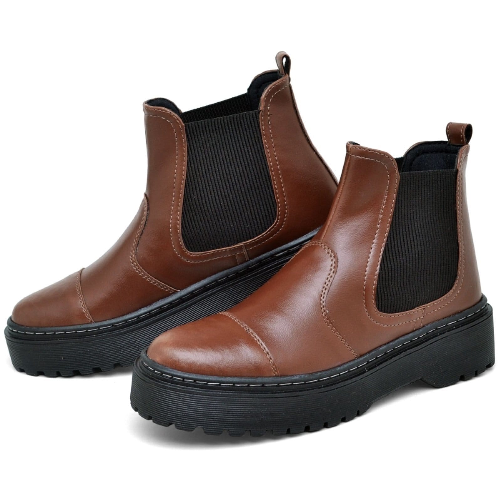 Vista 2 Bota Coturno Feminina Tratorada DUBUY 1508FG DUBUY marrom