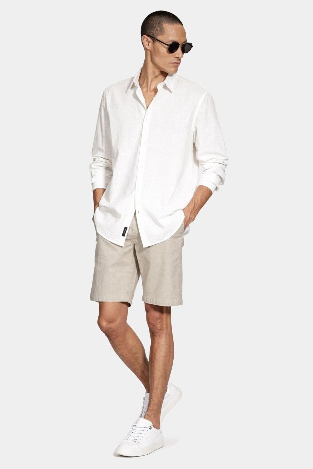 Vista 2 Camisa Aramis Aramis Manga Longa Regular Flamê Aramis branco