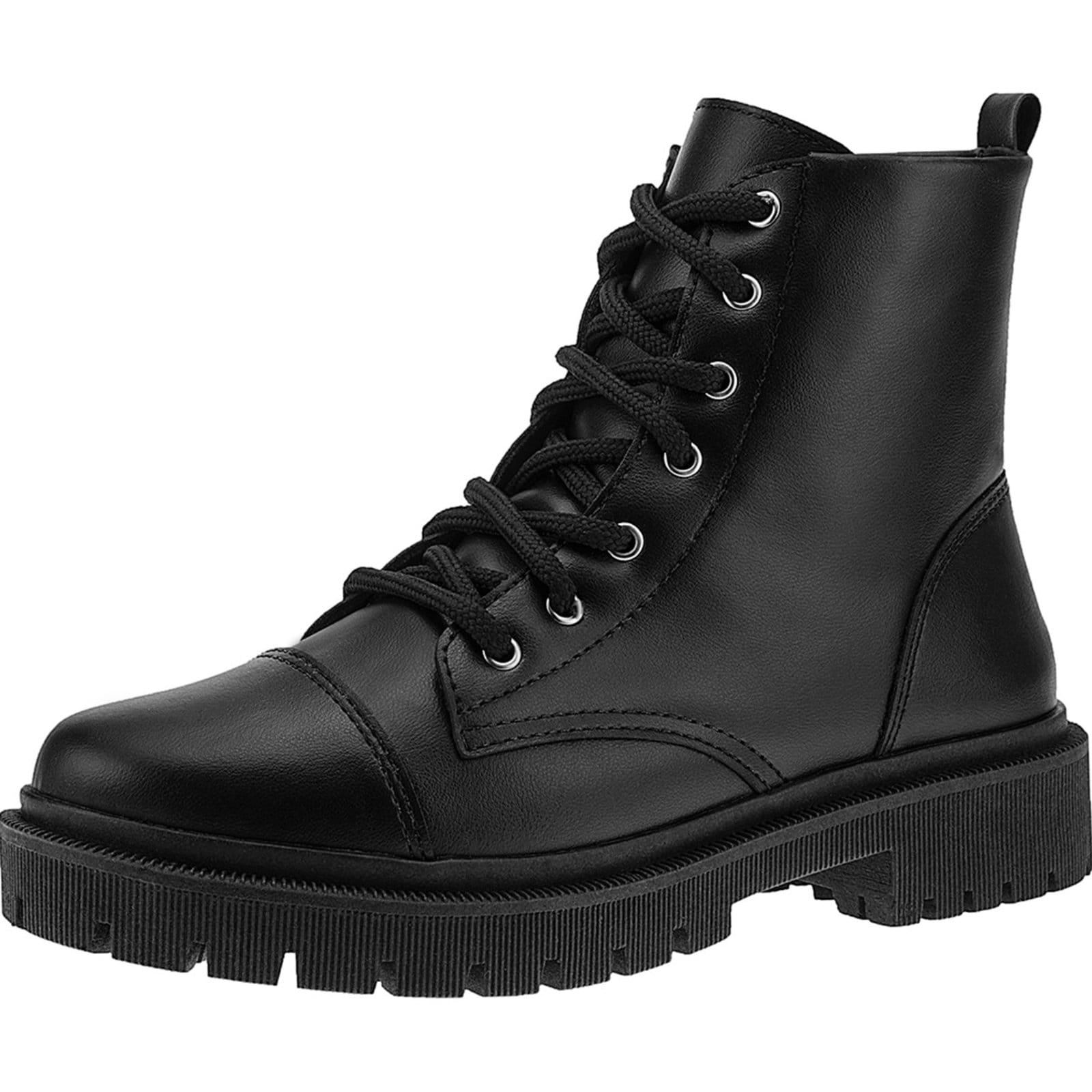 Vista principal Coturno Lóris Shoes Militar Feminino Sola Tratorada Confortável 5001 LÓRIS SHOES preto