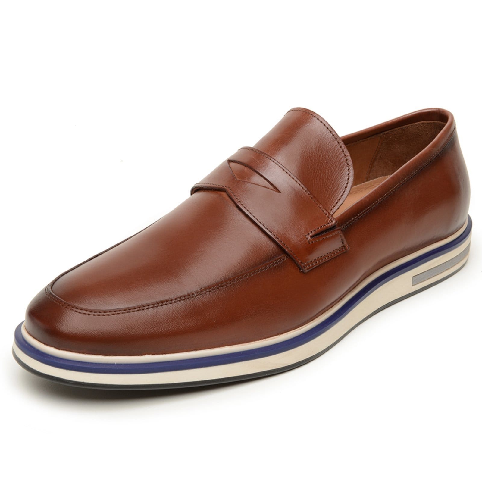 Sapato Masculino Casual Anna Andrade Em Couro Mocassim Oxford Fino Derby Conforto - 2