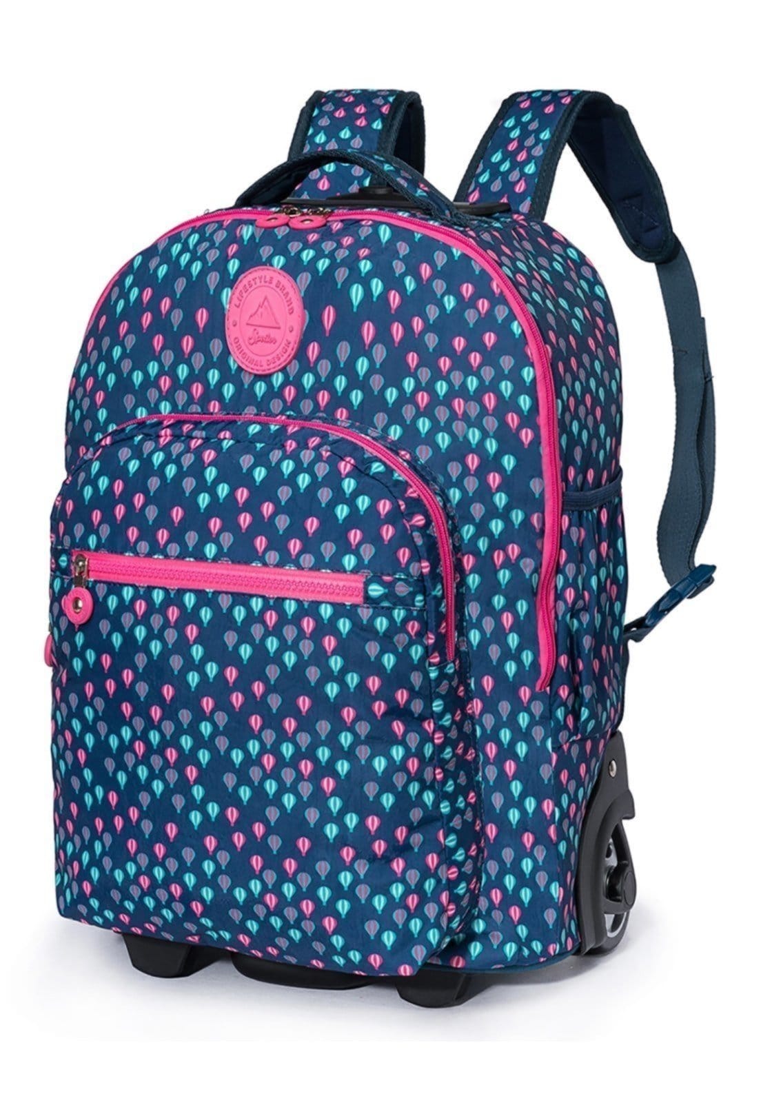 Vista 2 Infantil - Mochila De Rodinha E Estojo De Spector Juvenil Feminina Espaçosa Spector azul