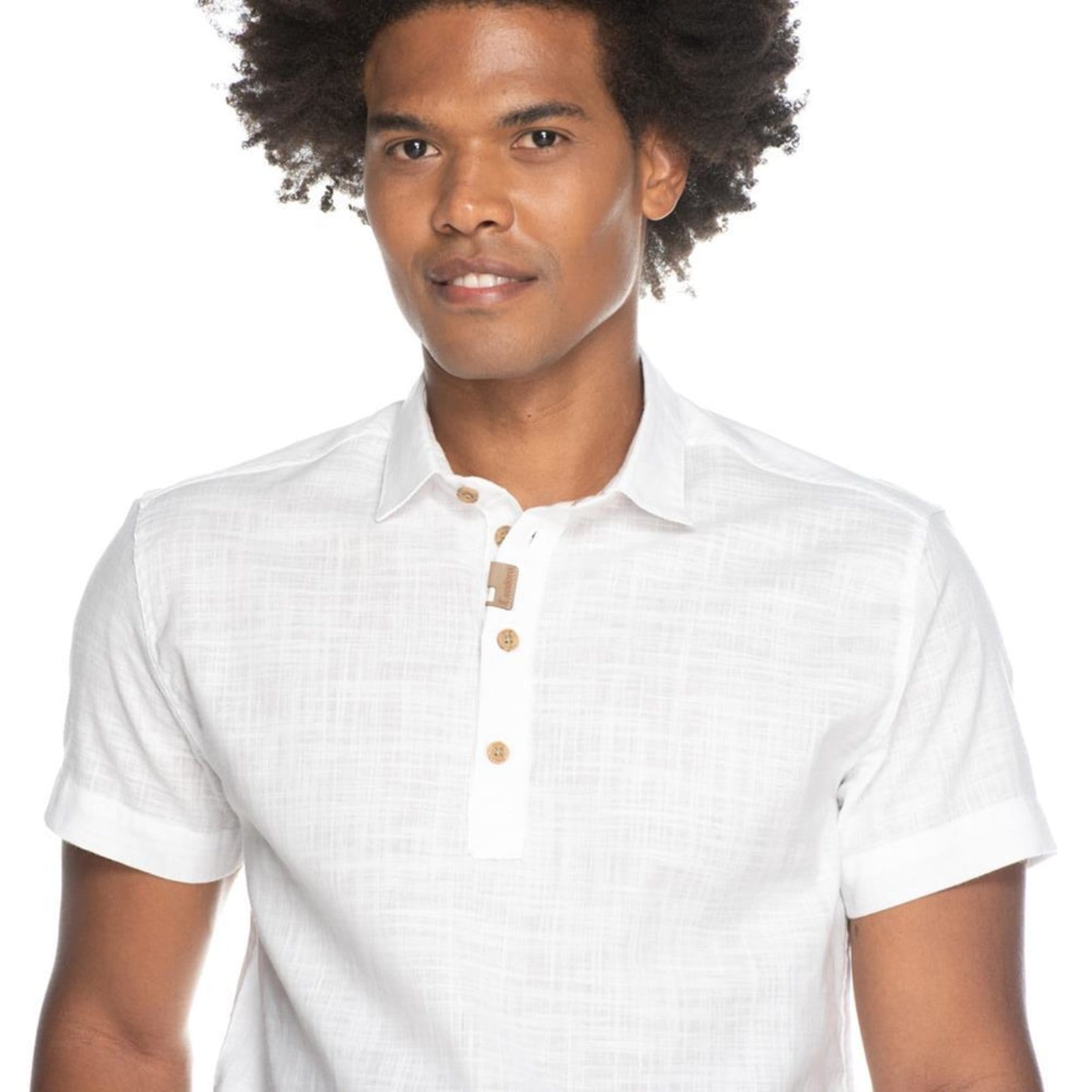 Vista 2 Camisa Social Teodoro MC Slim Fit Masculina Algodão Casual G TEODORO CAMISARIA branco
