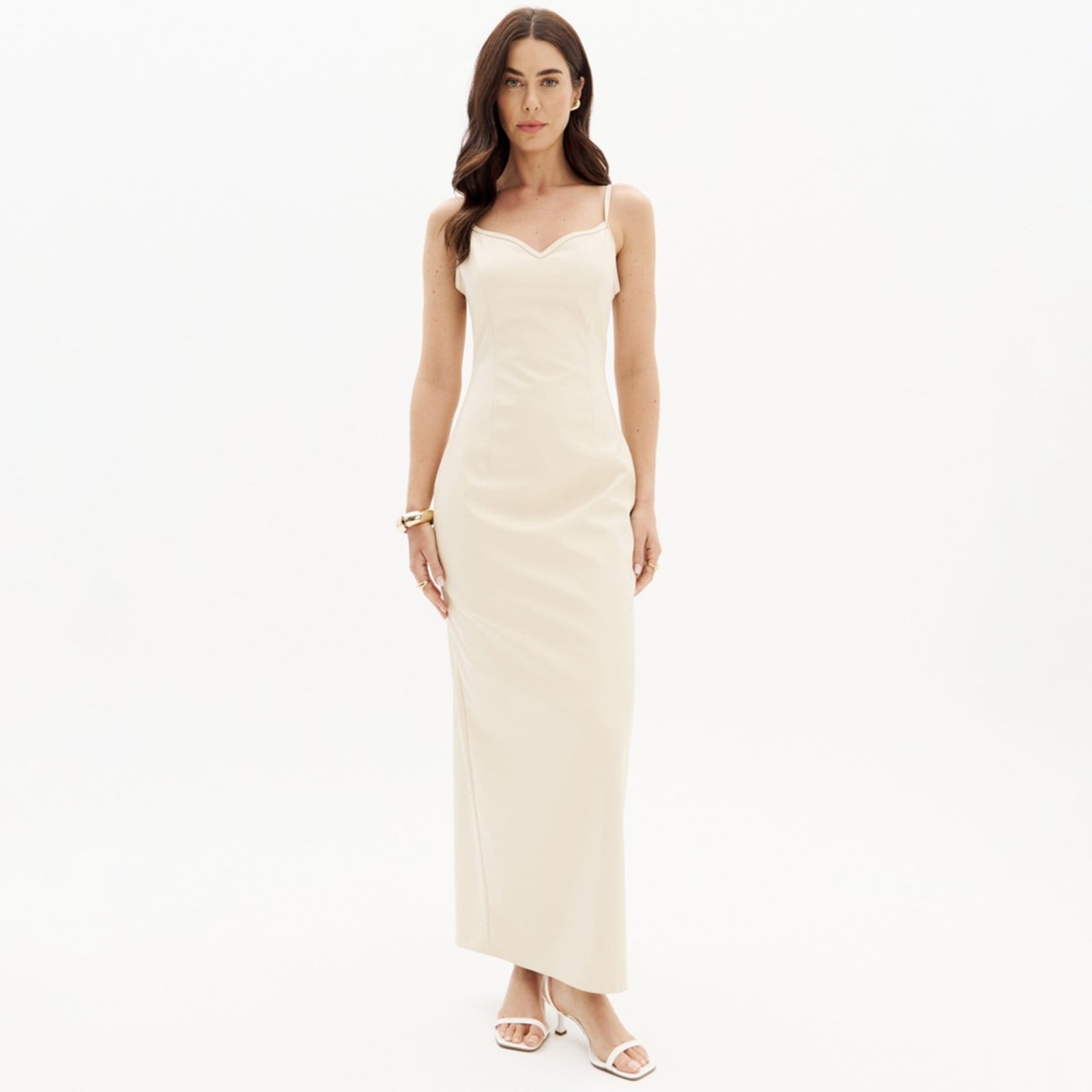 Vestido Super Midi Lança Perfume Alça In25 Feminino