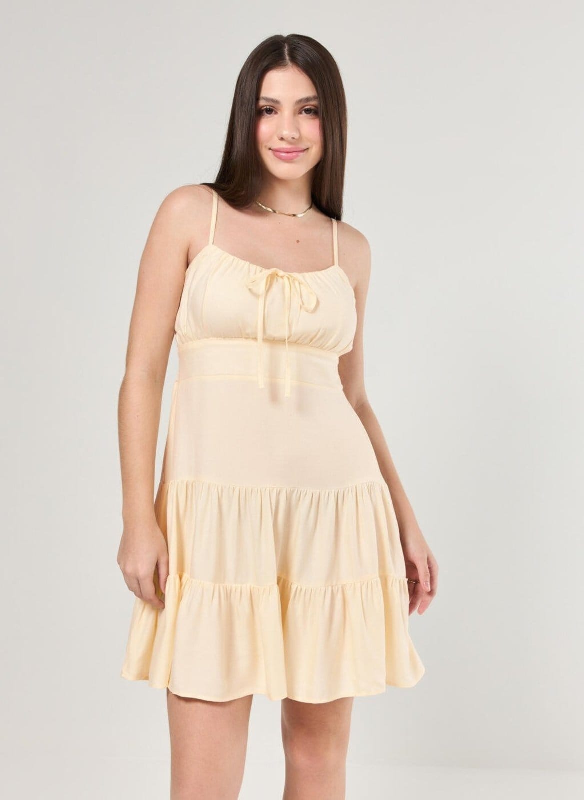 Vestido Romântico Amarelinho Manteiga