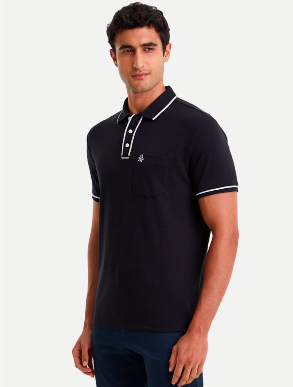 Polo Original Penguin Pima Cotton OPKSB1830 Preta
