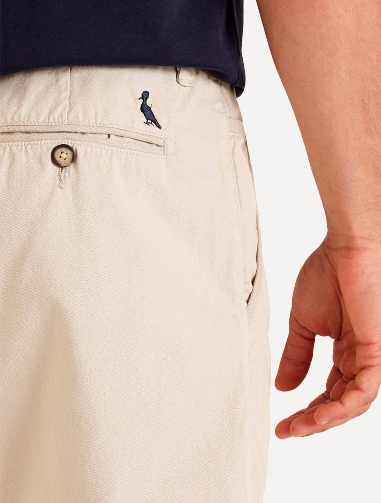 Vista 2 Bermuda Reserva Masculina de Sarja Casual Iron Areia Reserva bege