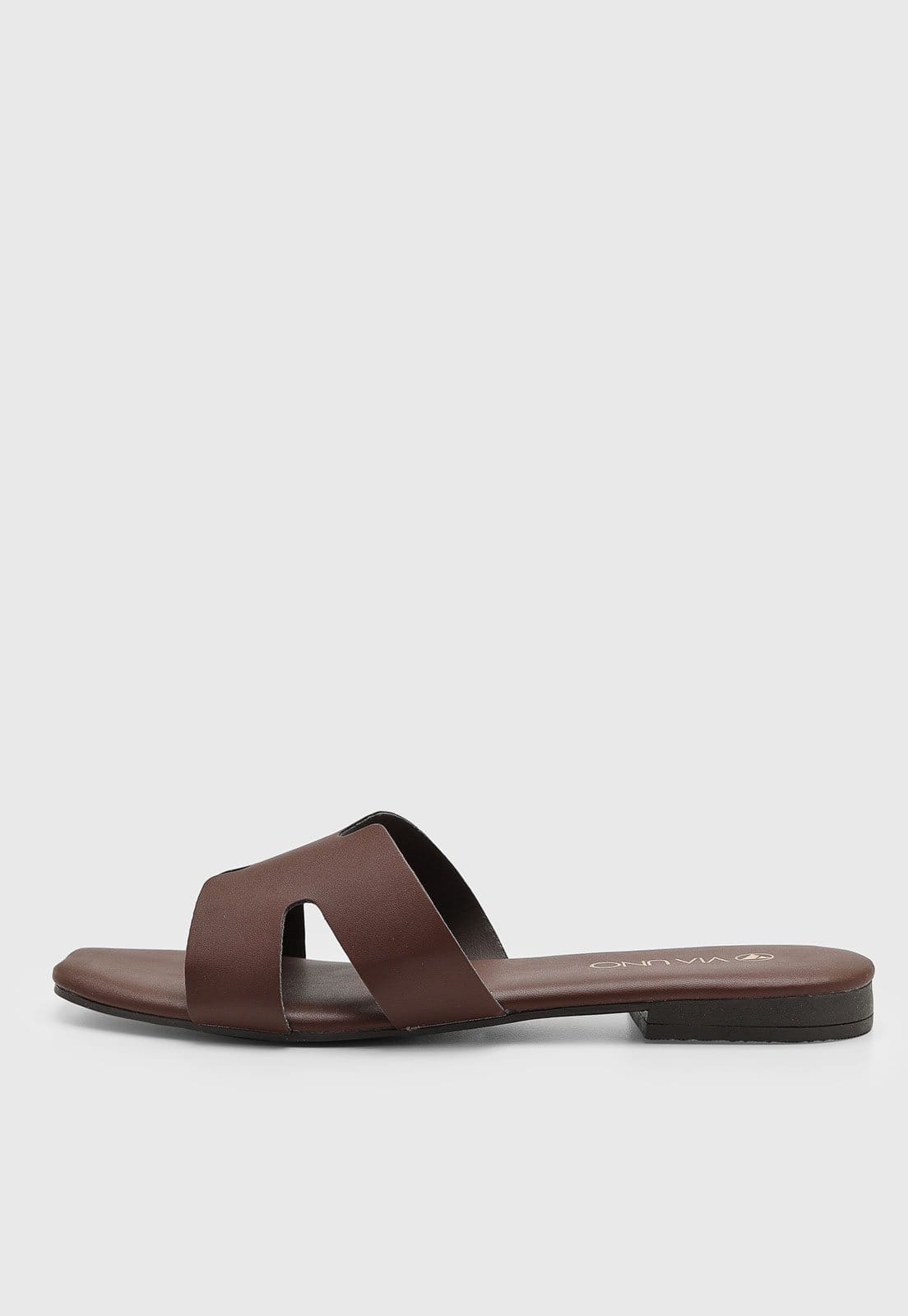 Rasteira Feminina VIA UNO Tiras Bico Quadrado