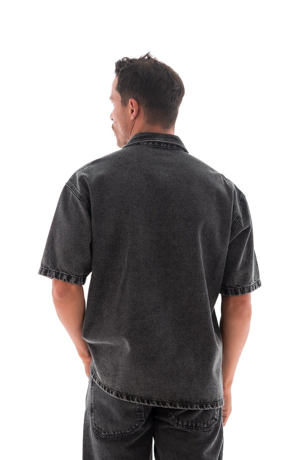 Vista 2 Camisa Masculina Arauto Oversized Black ARAUTO JEANS jeans/preto black