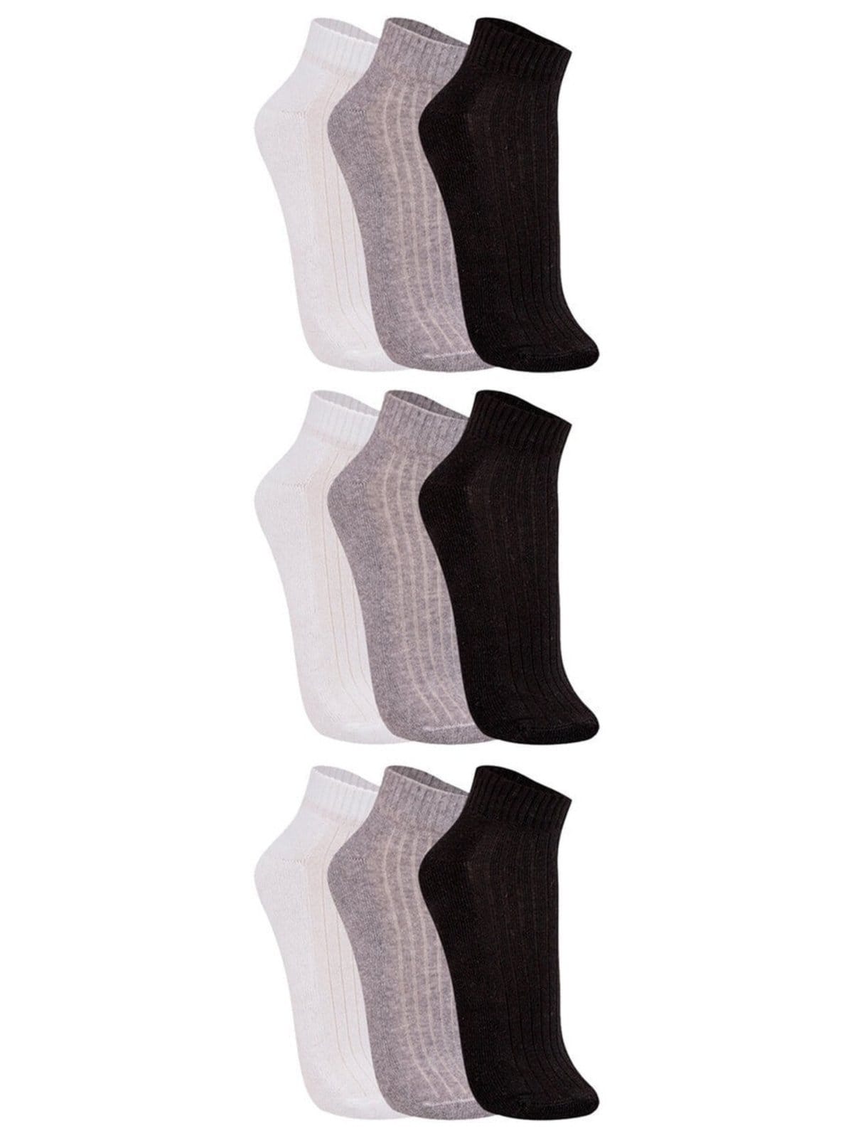 Vista principal Kit com 9 Meias Esportiva Cano Curto Trifil 8004 TRIFIL cinza