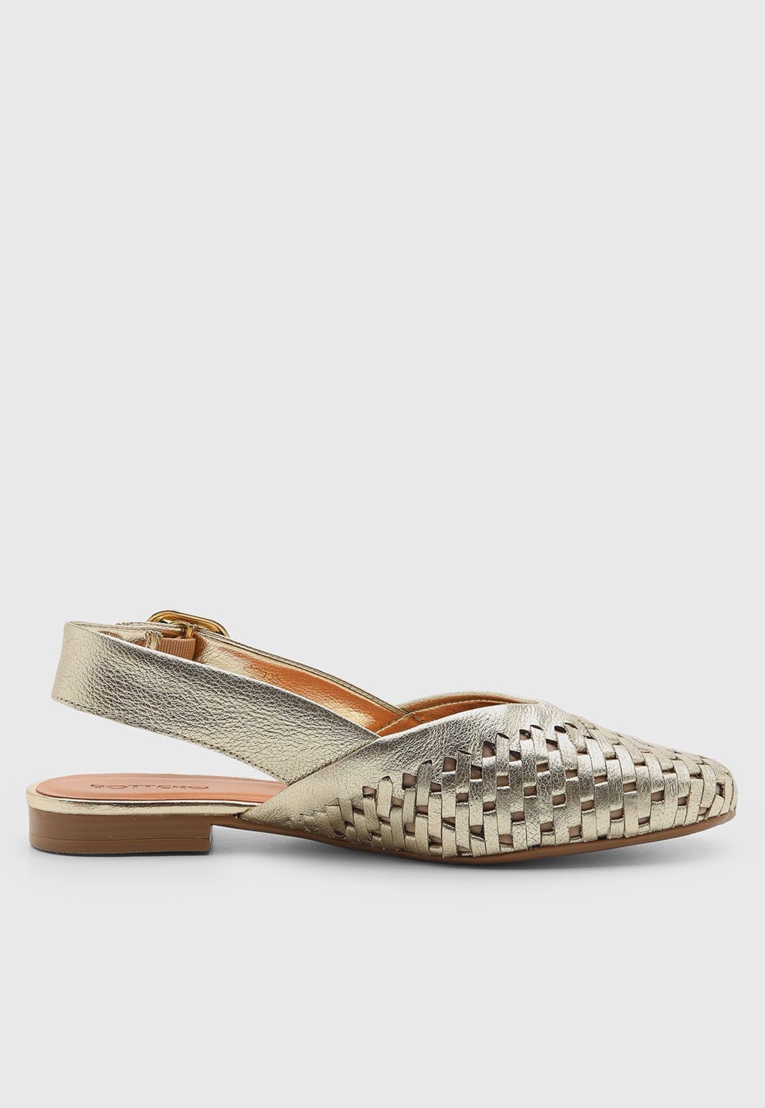 Vista 2 Sapatilha Feminino Bottero Trama Metalizado Bottero dourado