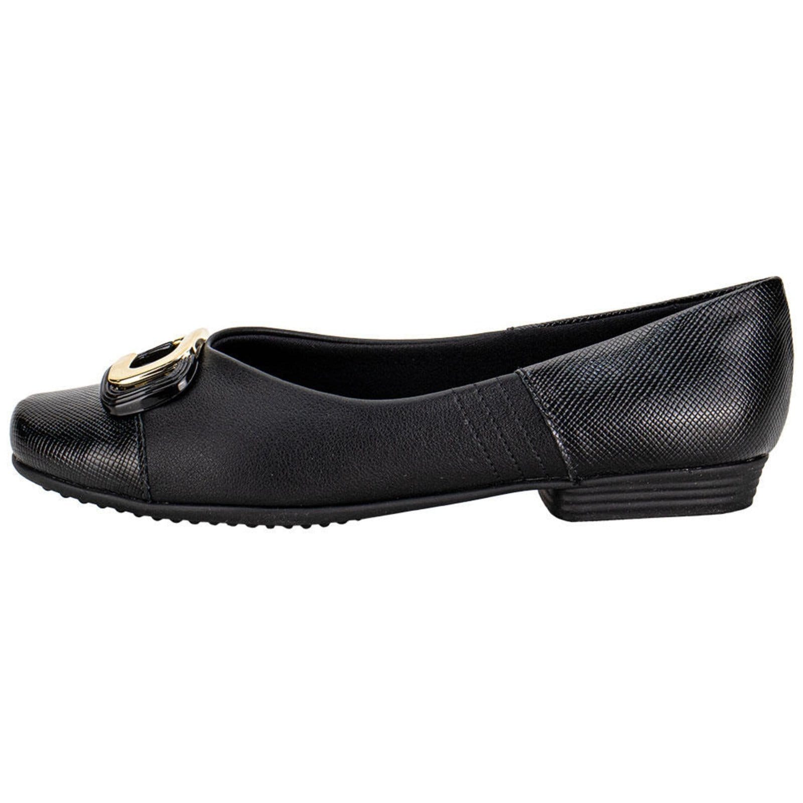 Vista 2 Sapatilha Feminina Flat Piccadilly 250262 0080262 Piccadilly preto
