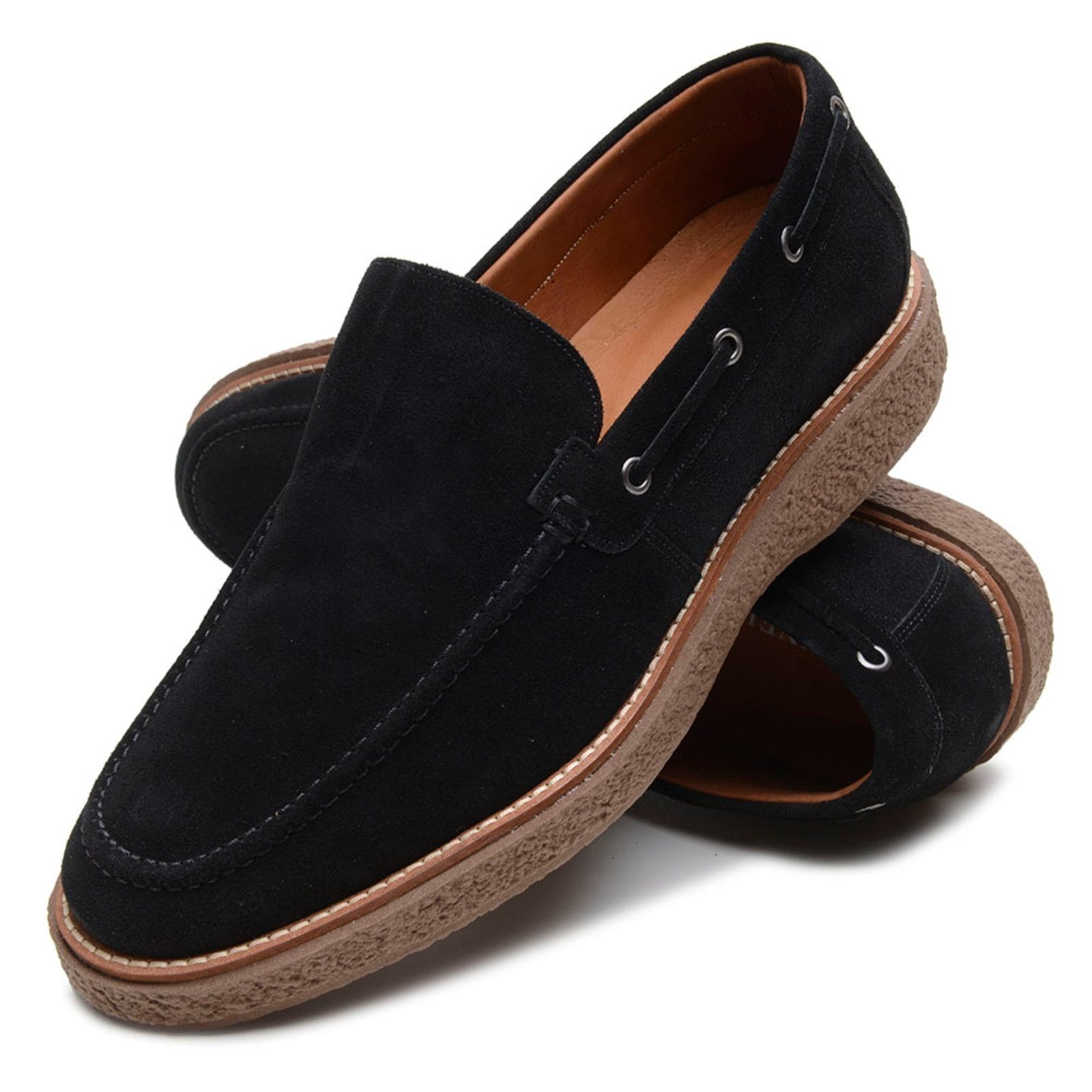 Vista principal Sapato Casual Masculino Veritimo Dockside Mocassim Couro Clássico Slip On Confortável Veritimo preto