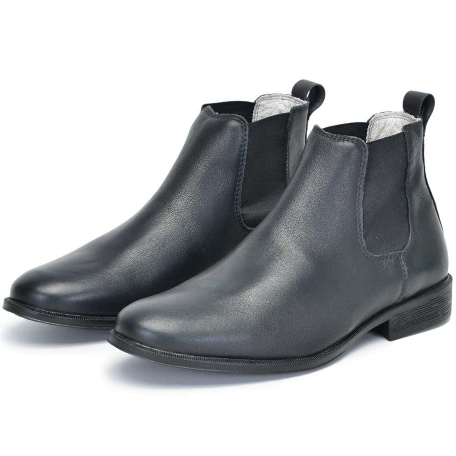 Vista 2 Botina Chelsea de Couro Masculina Clube do Sapato de Franca DFT Vancouver Preta Clube do Sapato de Franca preto