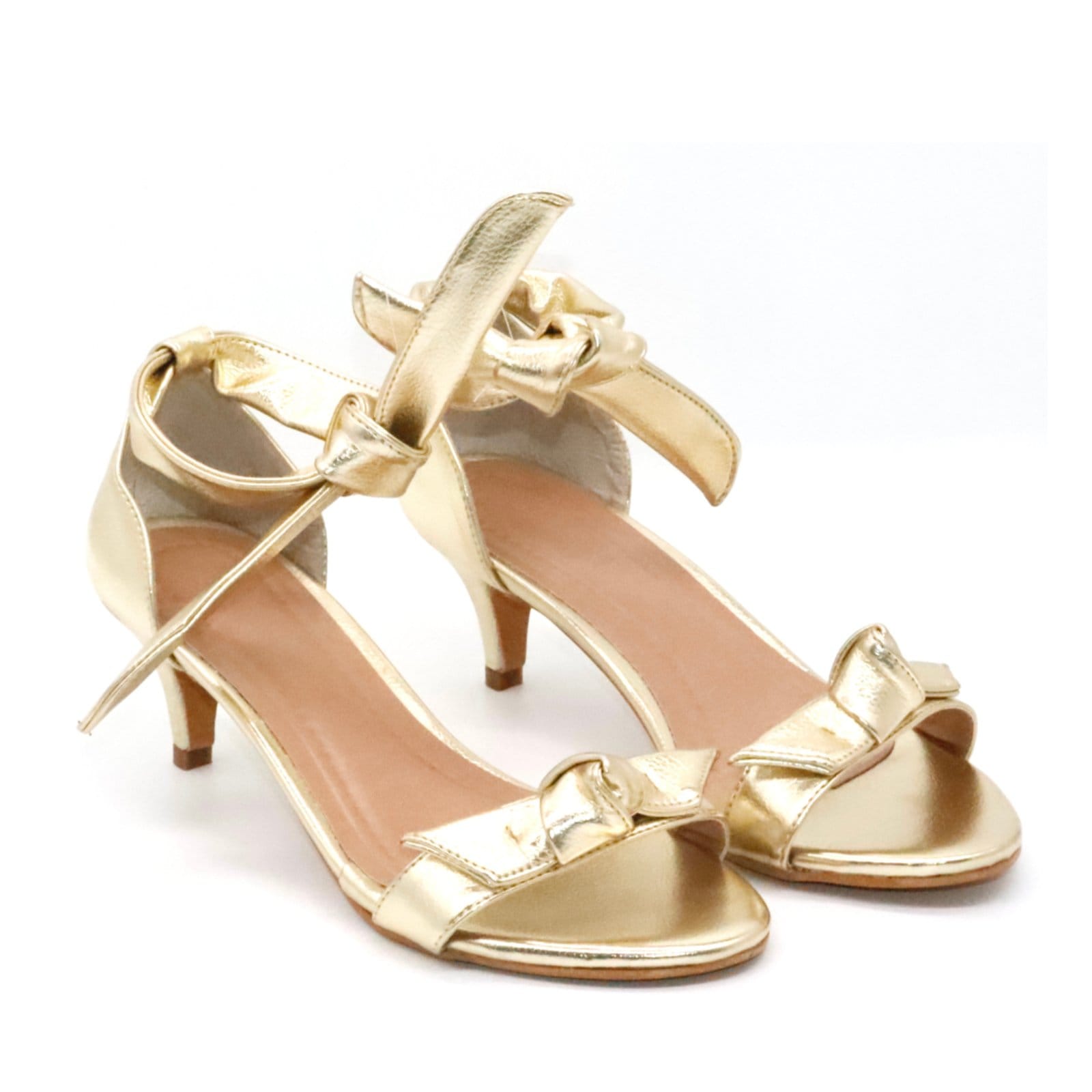 Vista 2 Sandália Feminina Salto Baixo 180170 Floter Ouro Flor da Pele dourado