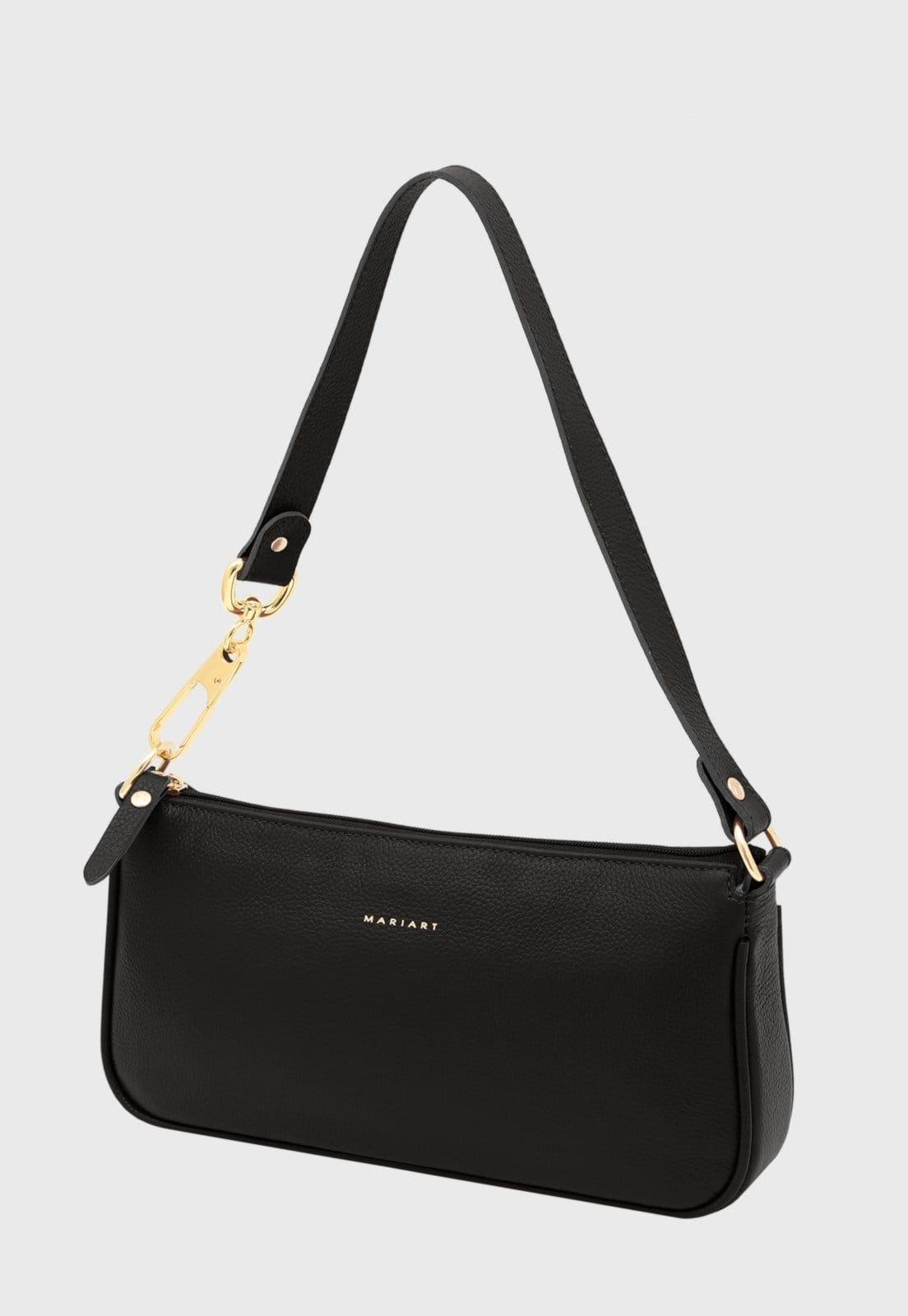 Bolsa Shoulder Couro Mariart Cacau Preta Floater