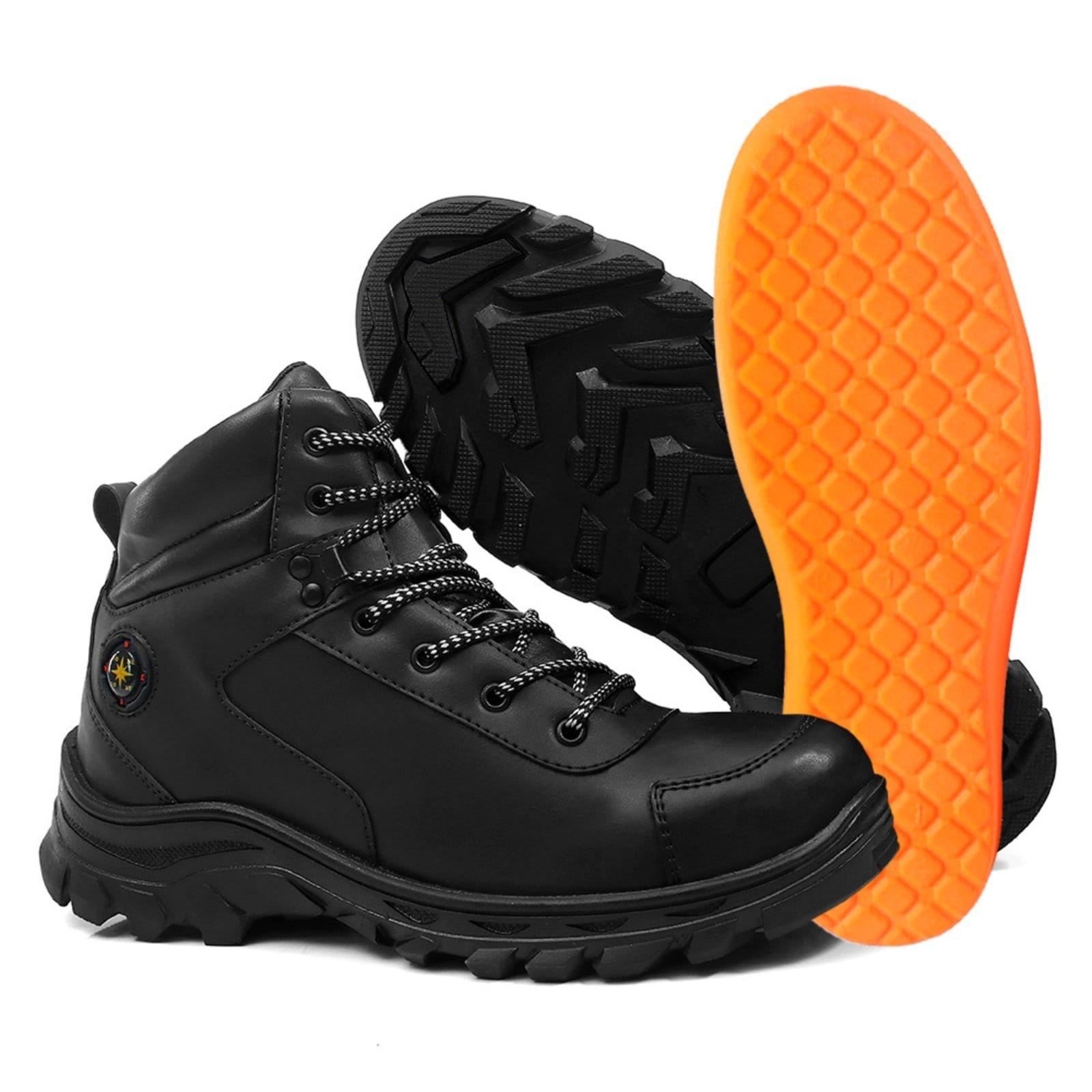 Vista principal Tenis Trilha Masculino Com Palmilha Gel Bota Adventure Resistente Confortavel BREDENI preto