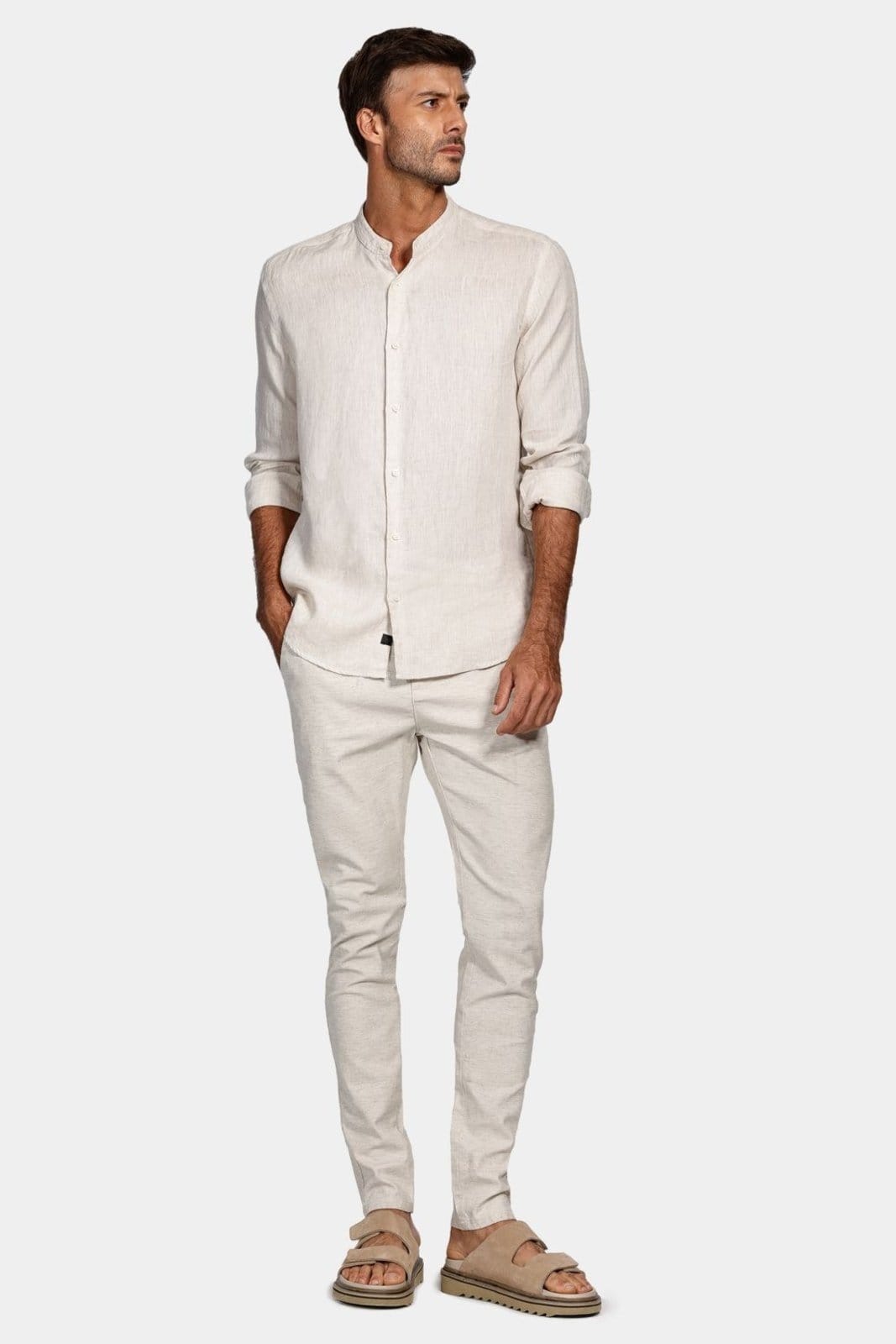 Vista 2 Calça Aramis Chino Skinny Natural Natural Aramis nude natural