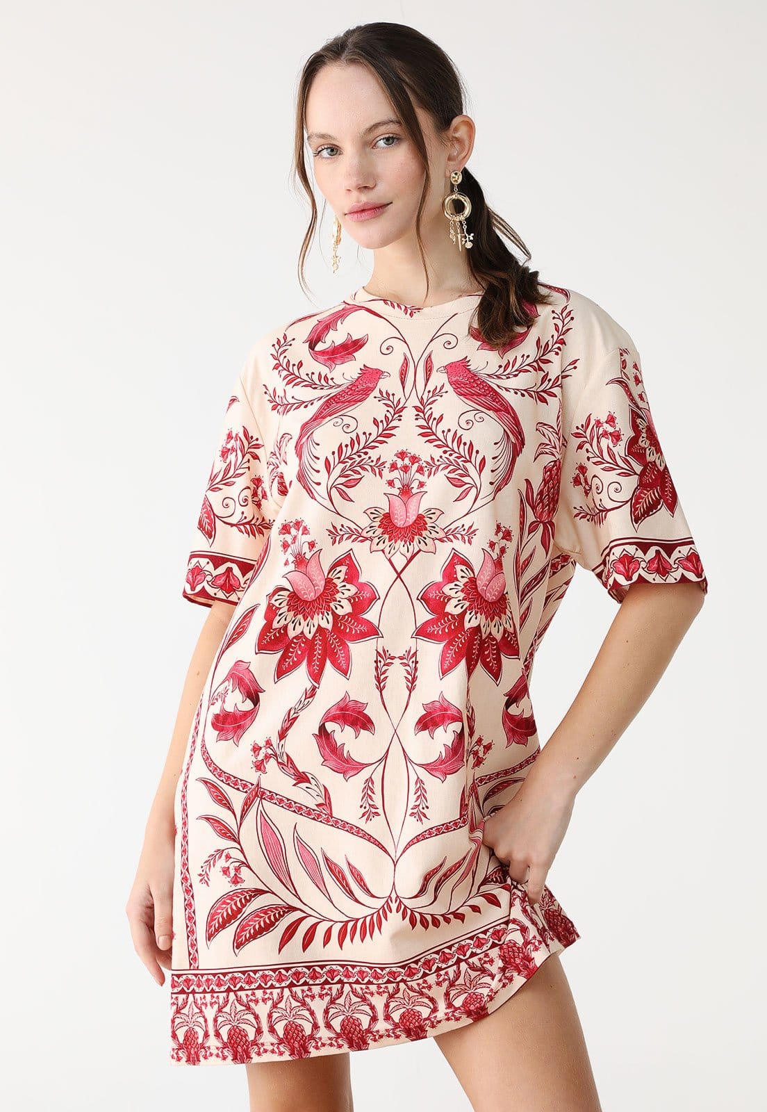 Vestido FARM Curto Tshirt Basico Nina