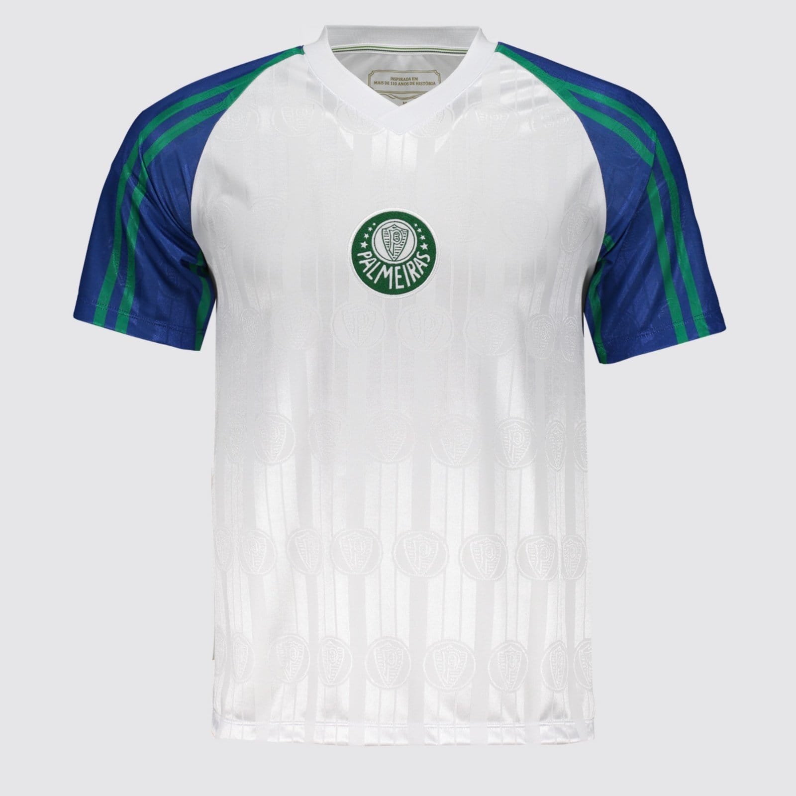 Vista principal Camisa Palmeiras Treino 1997 Branca Betel branco