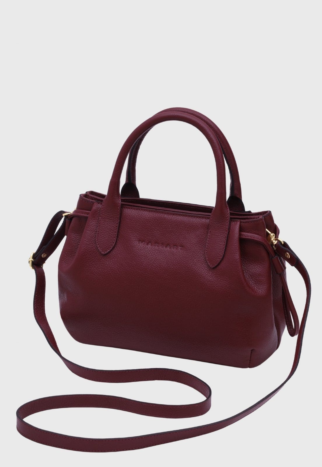 Bolsa Transversal de Couro Mariart Mini Capitólio Rubi