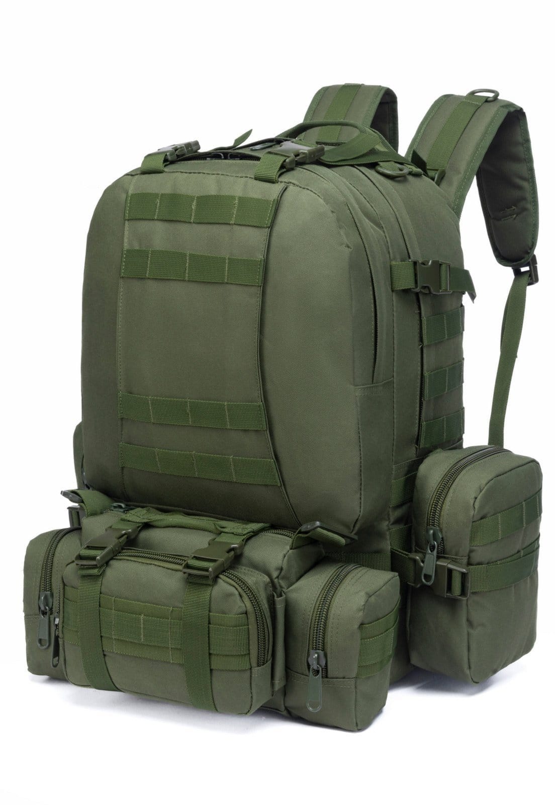 Vista 2 Mochila Coban Tática Militar Reforçada Trilha COBAN verde militar