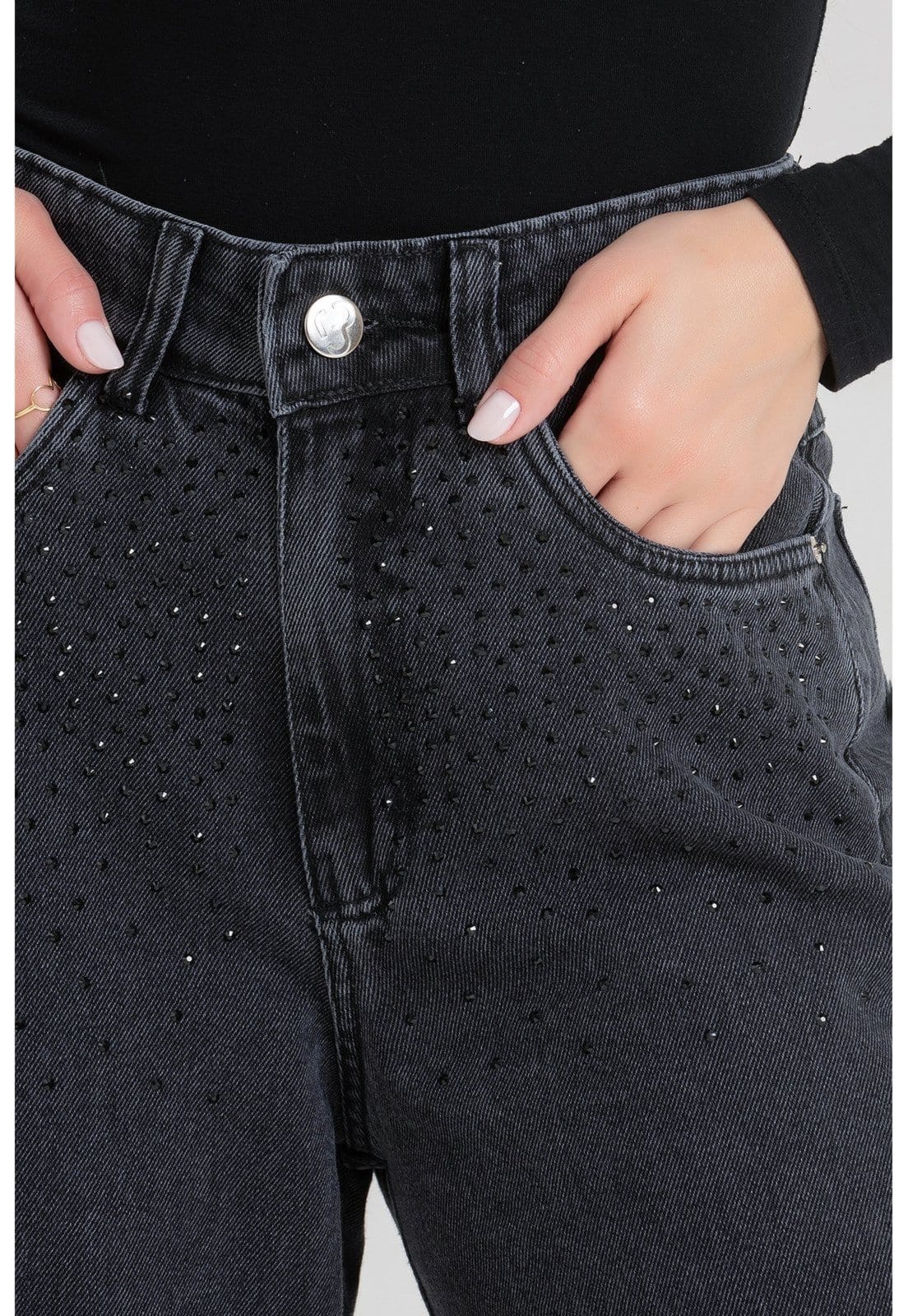 Calça Jeans Wide Leg Yulia Stone