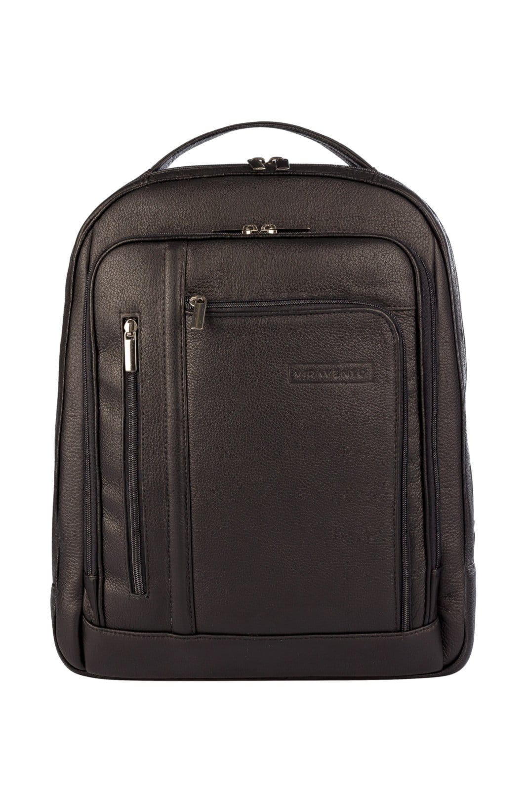 Mochila Vira Vento De Couro Executiva Connect - Preta