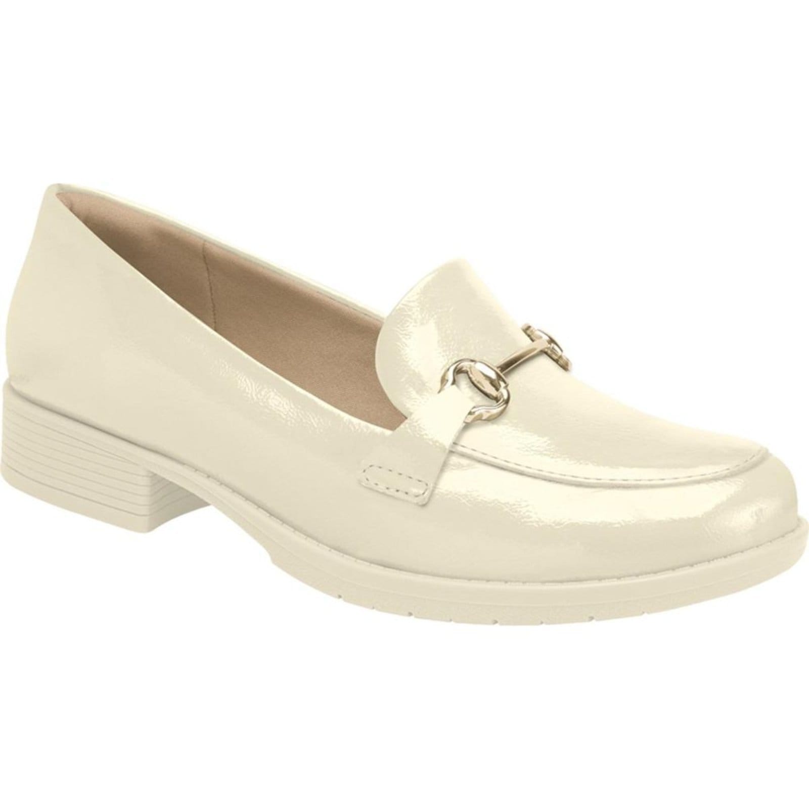 Loafer Leci Salto Baixo Off White