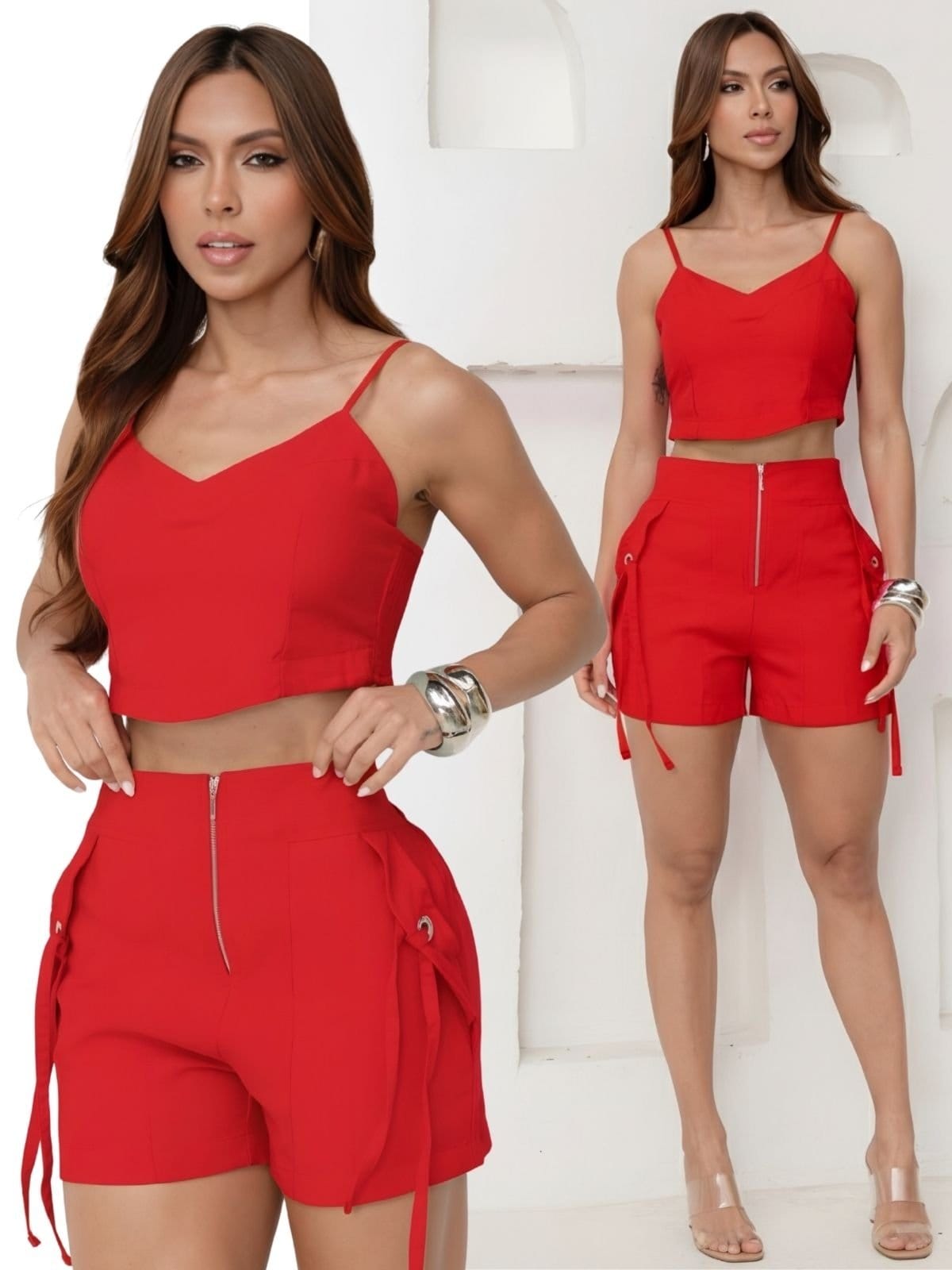 Conjunto Divina Gata Cropped e Shorts