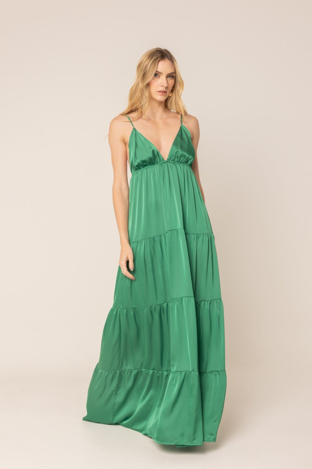 Vista 2 Vestido Noronha Festa Savage VIC BRAND verde