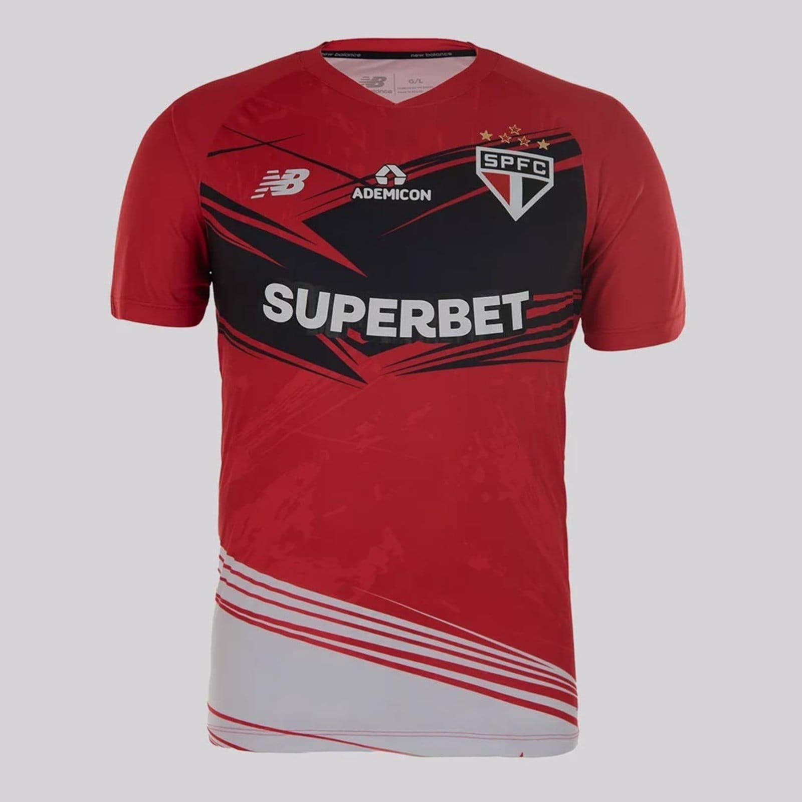 Vista principal Camisa New Balance São Paulo Goleiro III 2025 New Balance vermelho