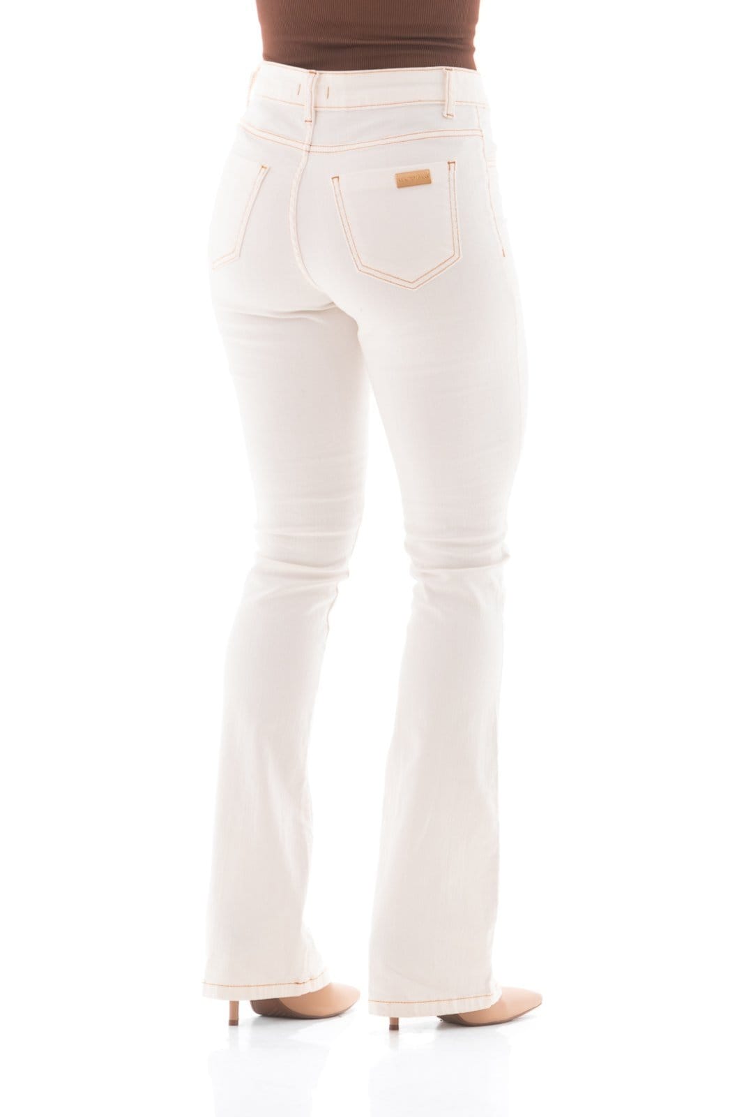 Vista 2 Calça Collor Feminina Arauto Bootcut ARAUTO JEANS off-white