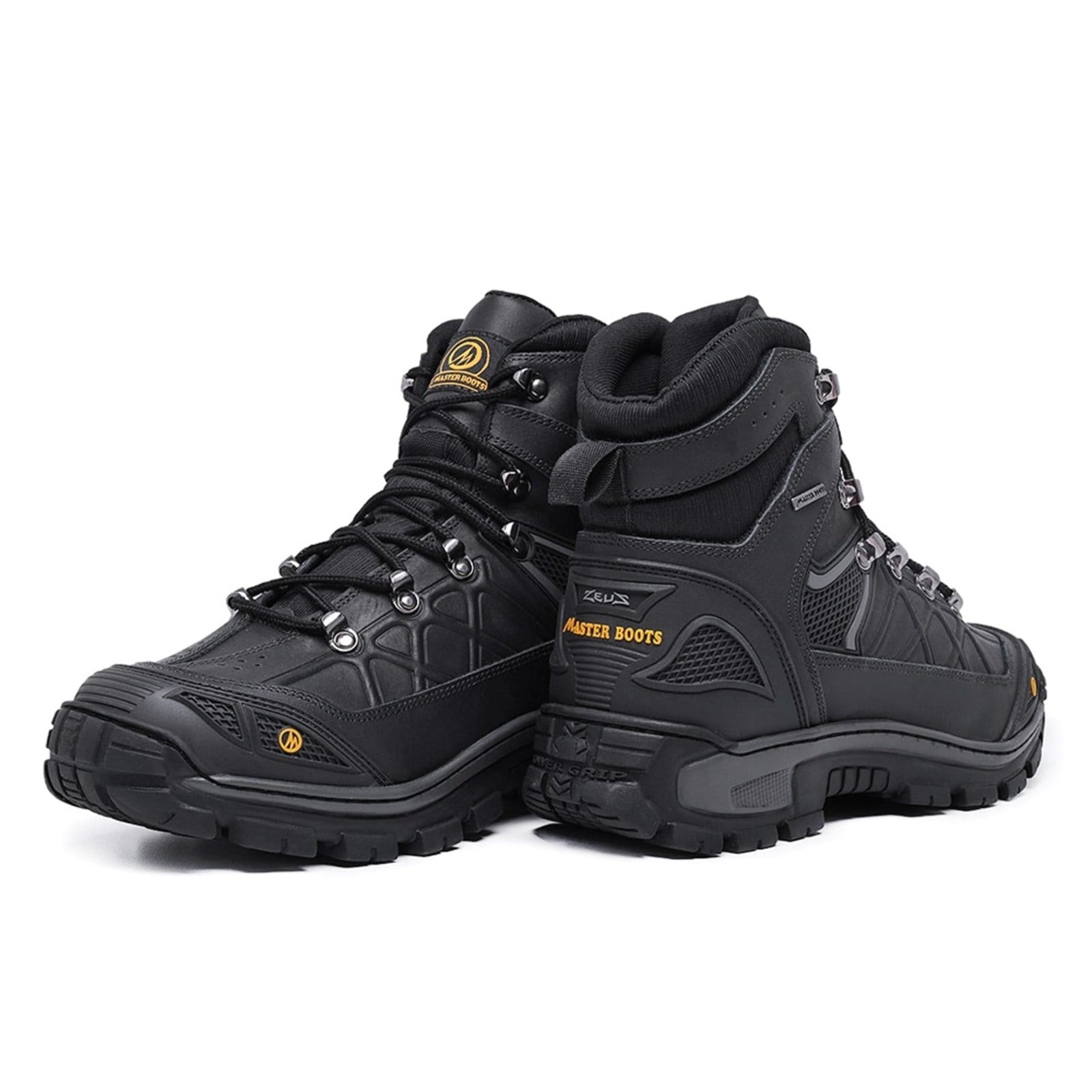Vista 2 Bota Masculina Zeus Master Confort Premium Em Couro ZAFREM preto