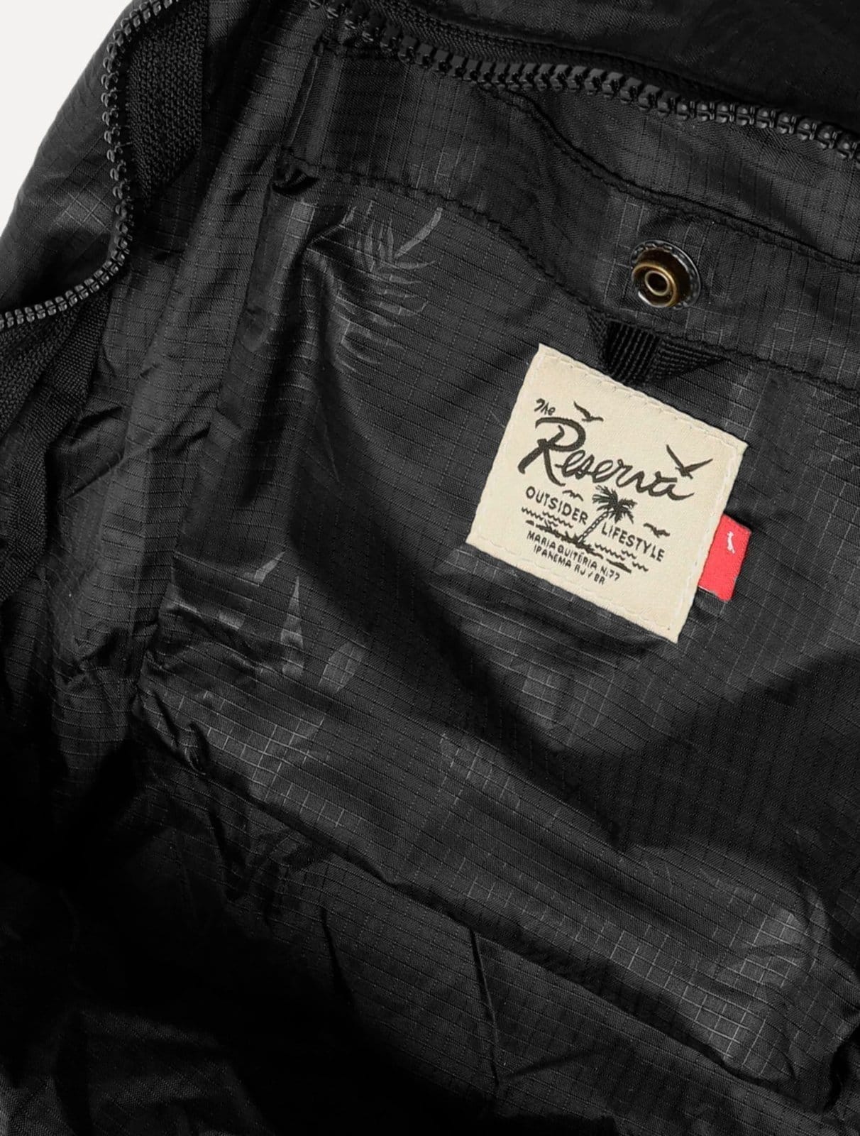 Vista 2 Mochila Reserva Dobrável Textura Preta Reserva preto