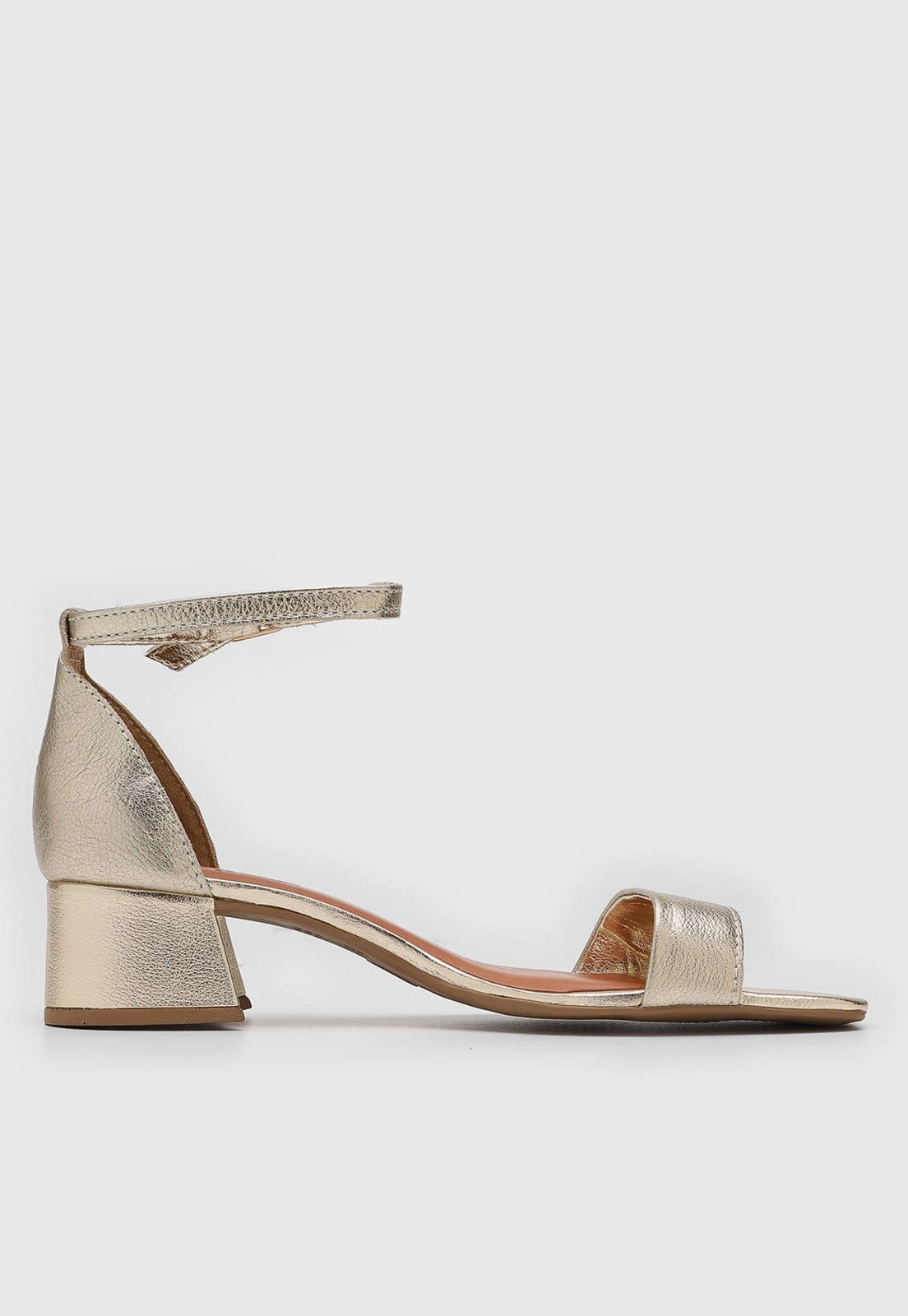 Vista 2 Sandália Feminina Bottero Salto Bloco Dourada Bottero dourado