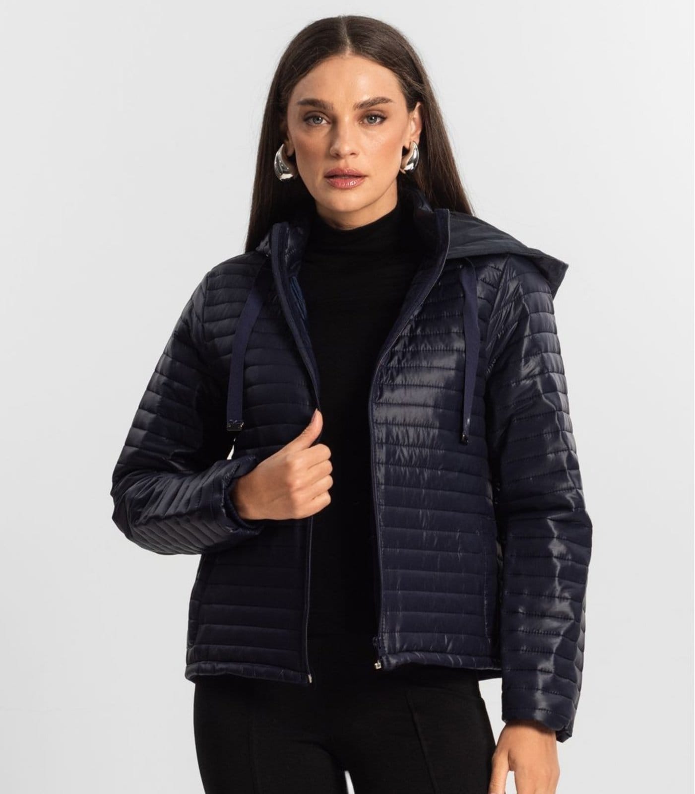 Vista 2 Jaqueta Feminina Com Capuz Endless Endless azul