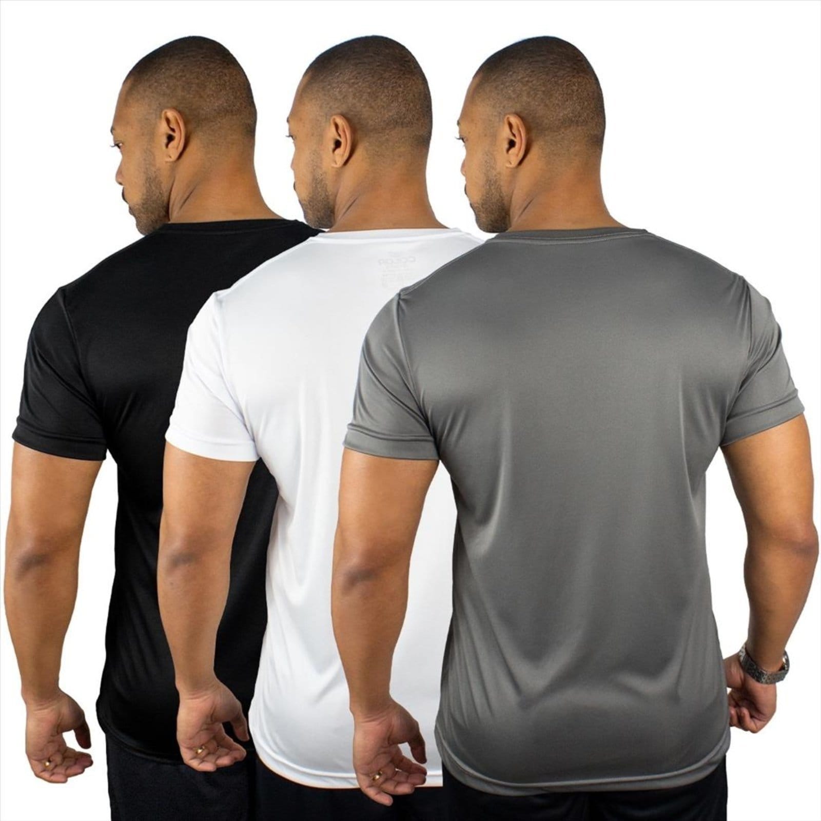 Vista 2 Kit 3 Camisetas Color Sports Masculinas Dry Basic Treino COLOR SPORTS cinza