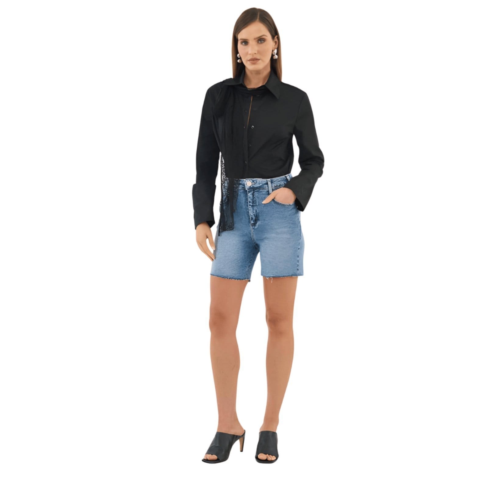Vista principal Bermuda Feminina Jade Colcci jeans