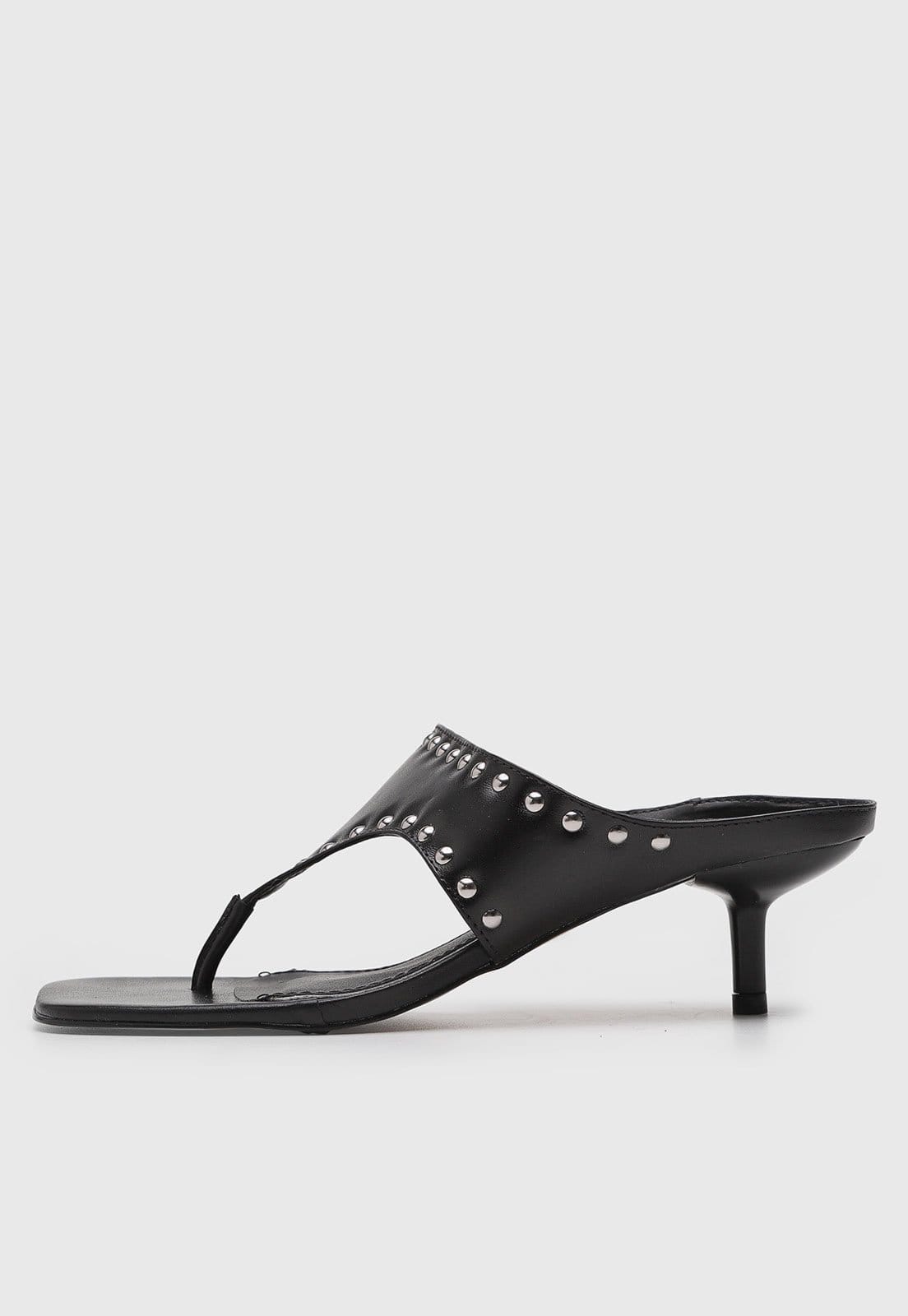 Vista principal Sandália Feminina Santa Lolla Tachas Preta Santa Lolla preto